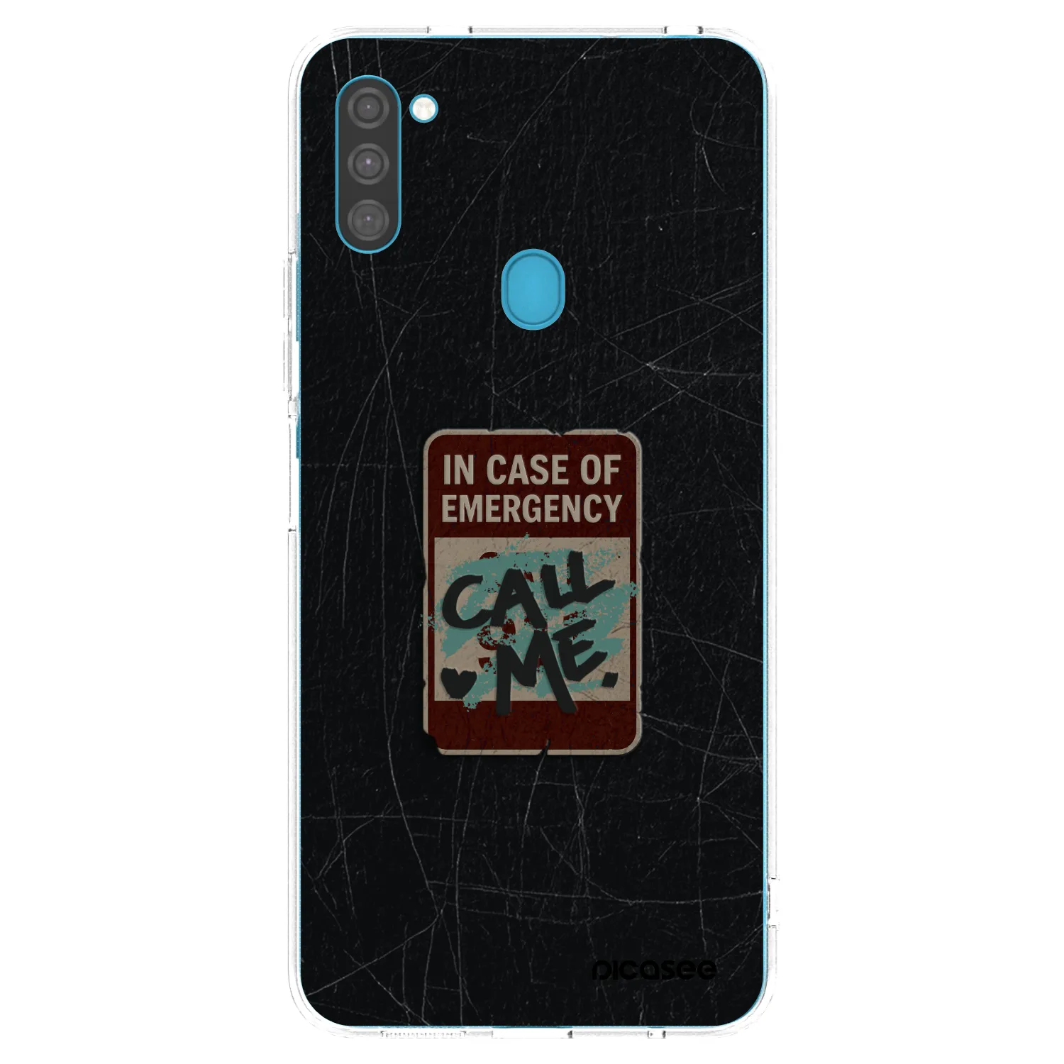 Picasee silikónový prehľadný obal pre Samsung Galaxy M11 - EMERGENCY