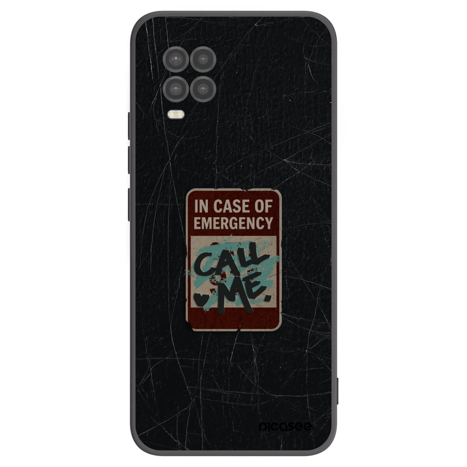 Picasee silikónový čierny obal pre Xiaomi Mi 10 Lite - EMERGENCY
