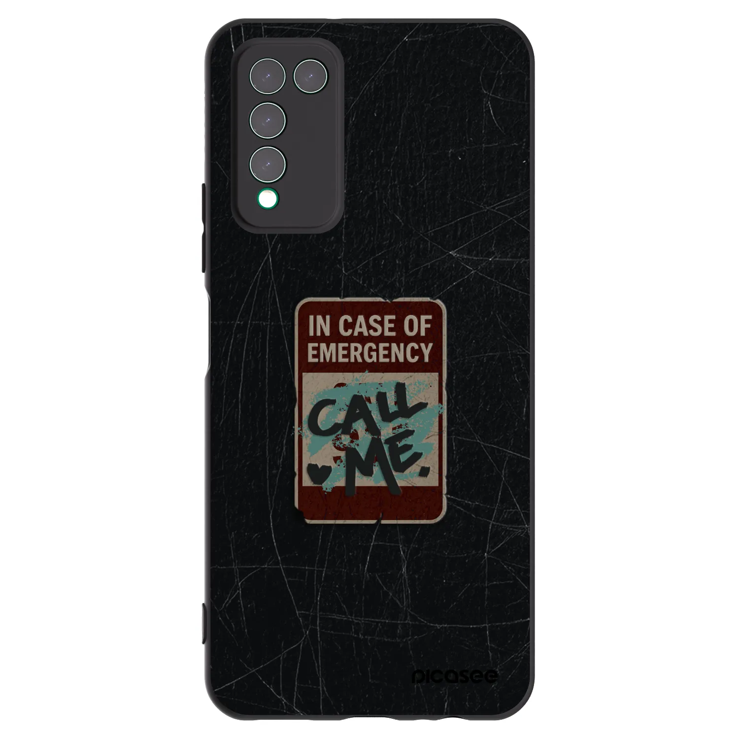 Picasee silikónový čierny obal pre Honor 10X Lite - EMERGENCY