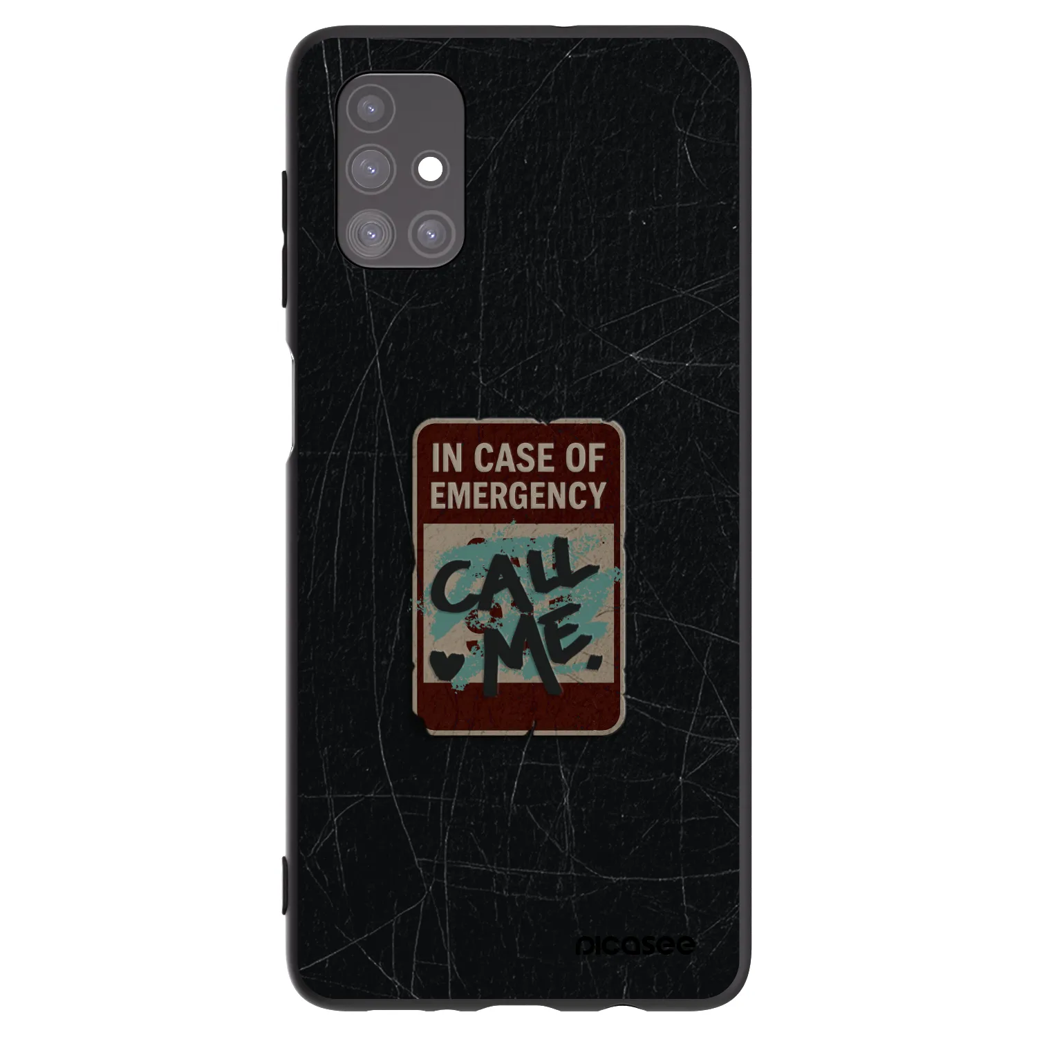 Picasee silikónový čierny obal pre Samsung Galaxy M51 M515F - EMERGENCY