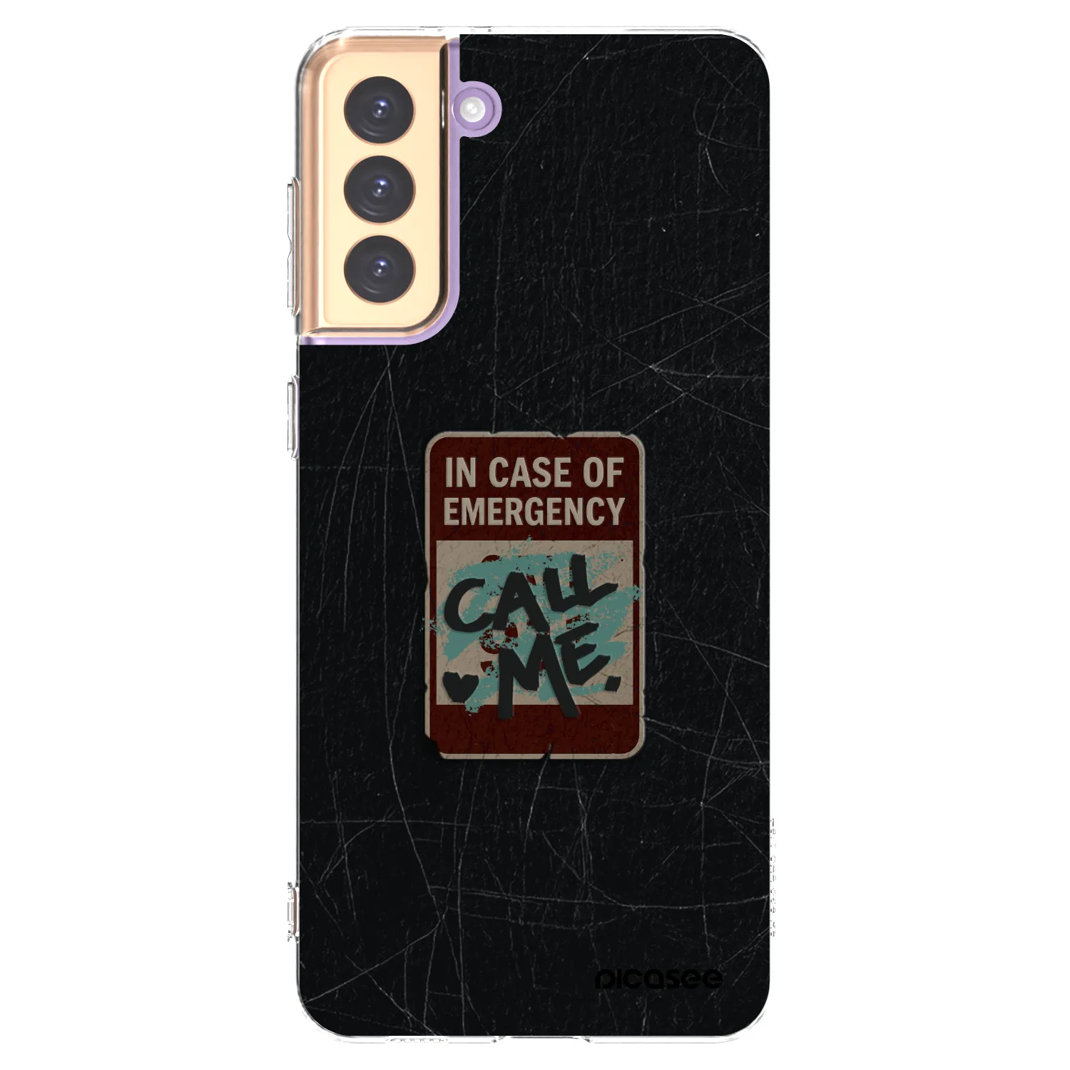 Picasee silikónový prehľadný obal pre Samsung Galaxy S21+ 5G G996F - EMERGENCY