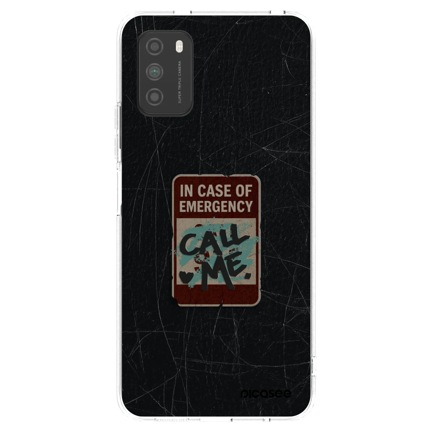 Silikónový prehľadný obal pre Xiaomi Poco M3 - EMERGENCY