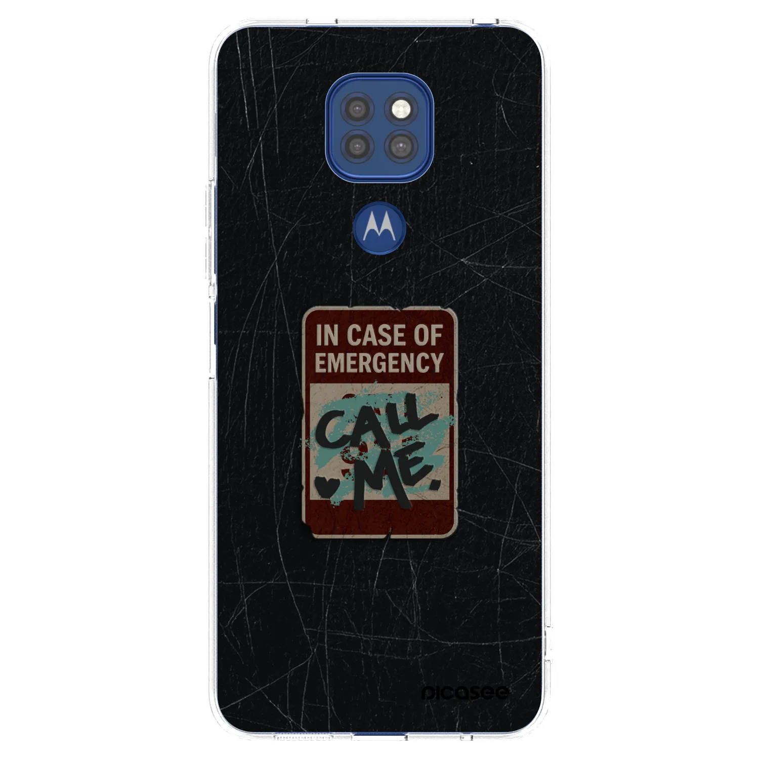 Silikónový prehľadný obal pre Motorola Moto G9 Play - EMERGENCY