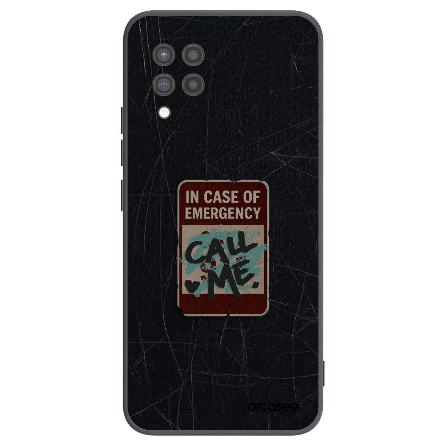 Picasee silikónový čierny obal pre Samsung Galaxy A42 A426B - EMERGENCY