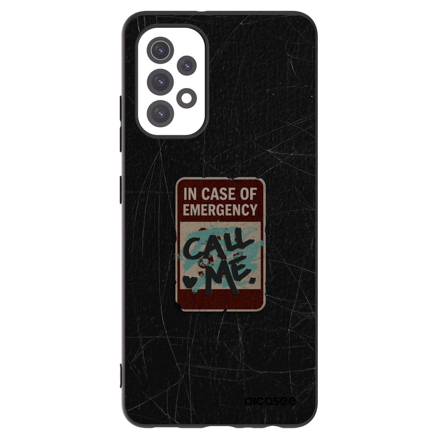 Picasee silikónový čierny obal pre Samsung Galaxy A32 5G A326B - EMERGENCY
