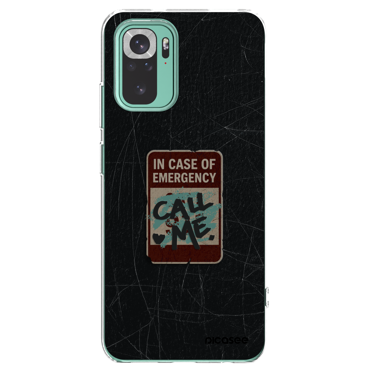 Picasee silikónový prehľadný obal pre Xiaomi Redmi Note 10 Pro - EMERGENCY