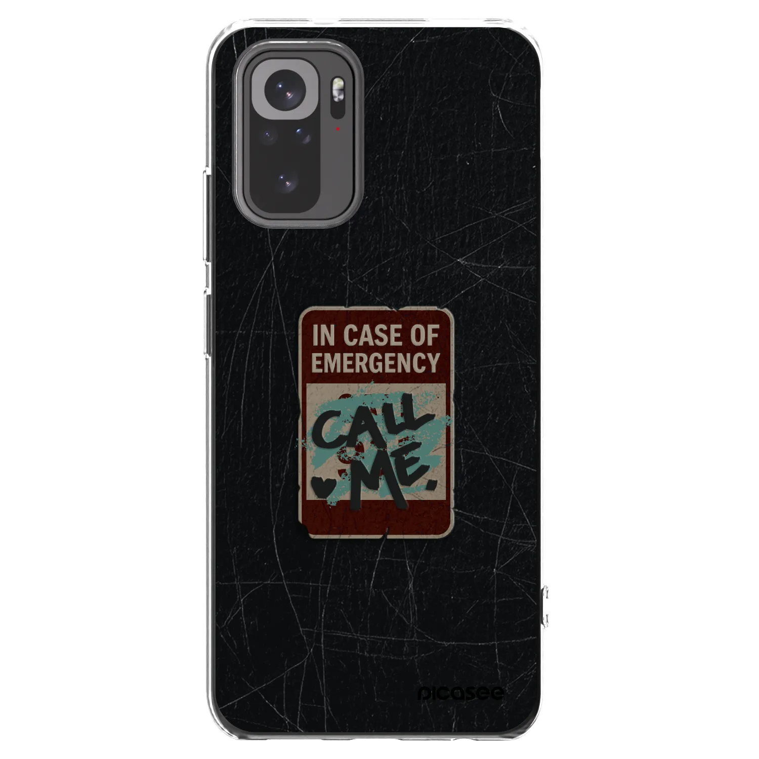 Picasee silikónový prehľadný obal pre Xiaomi Redmi Note 10S - EMERGENCY