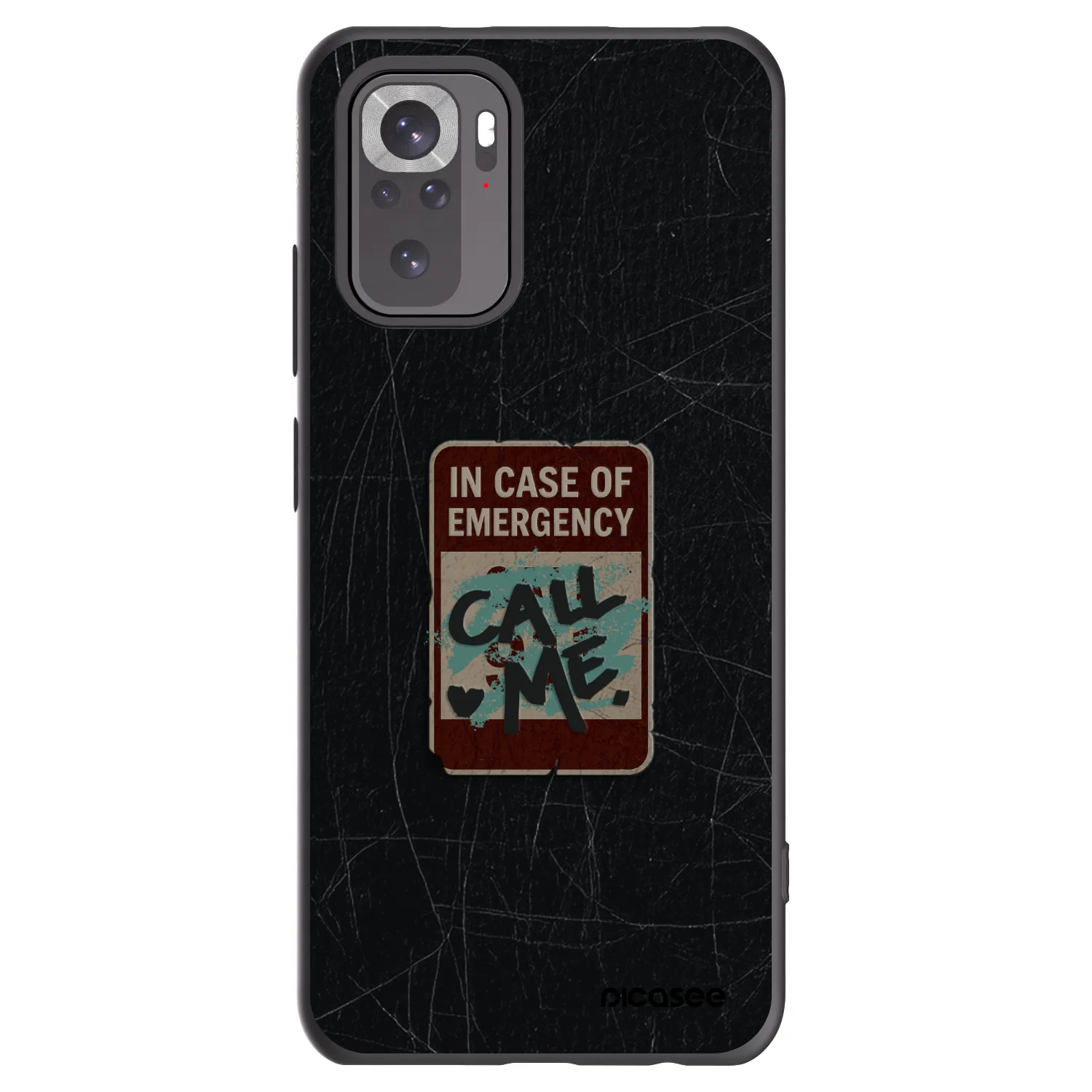 Picasee silikónový čierny obal pre Xiaomi Redmi Note 10S - EMERGENCY