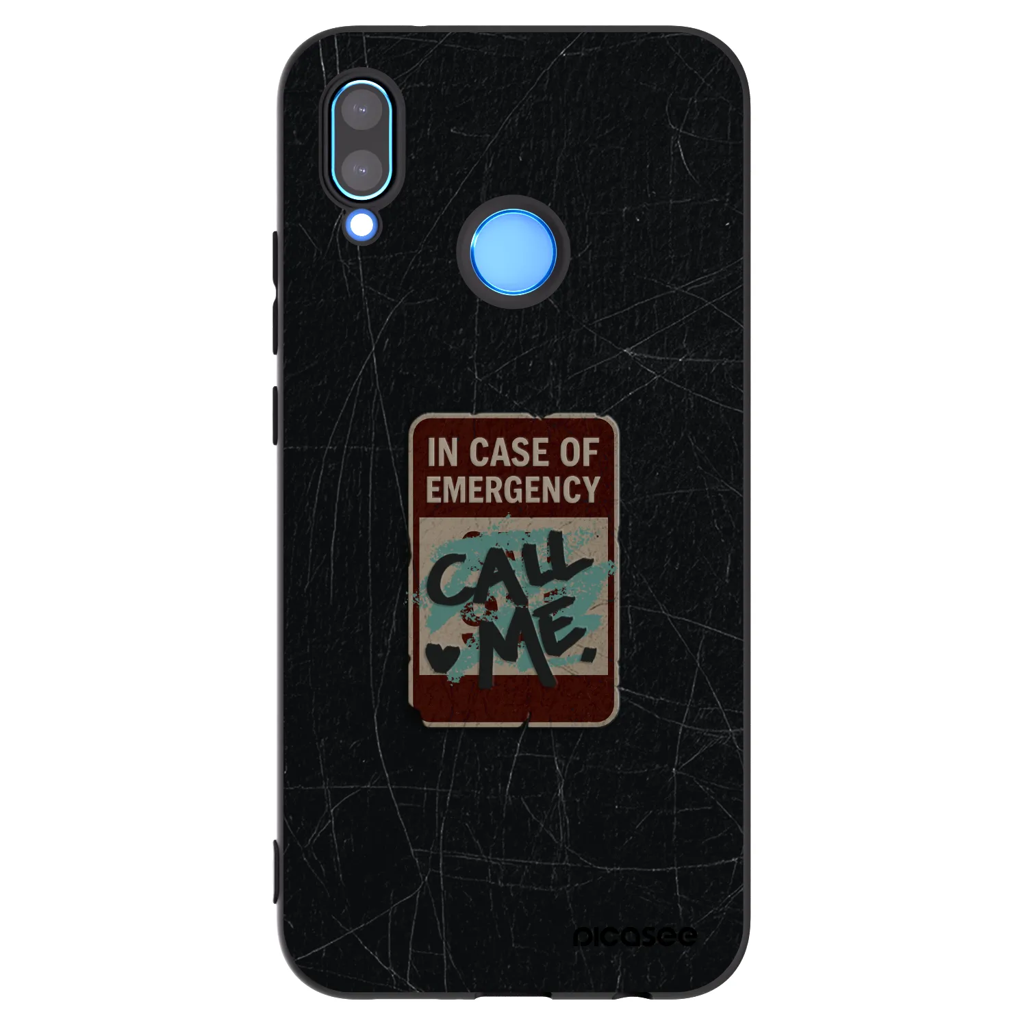 Picasee silikónový čierny obal pre Huawei P20 Lite - EMERGENCY