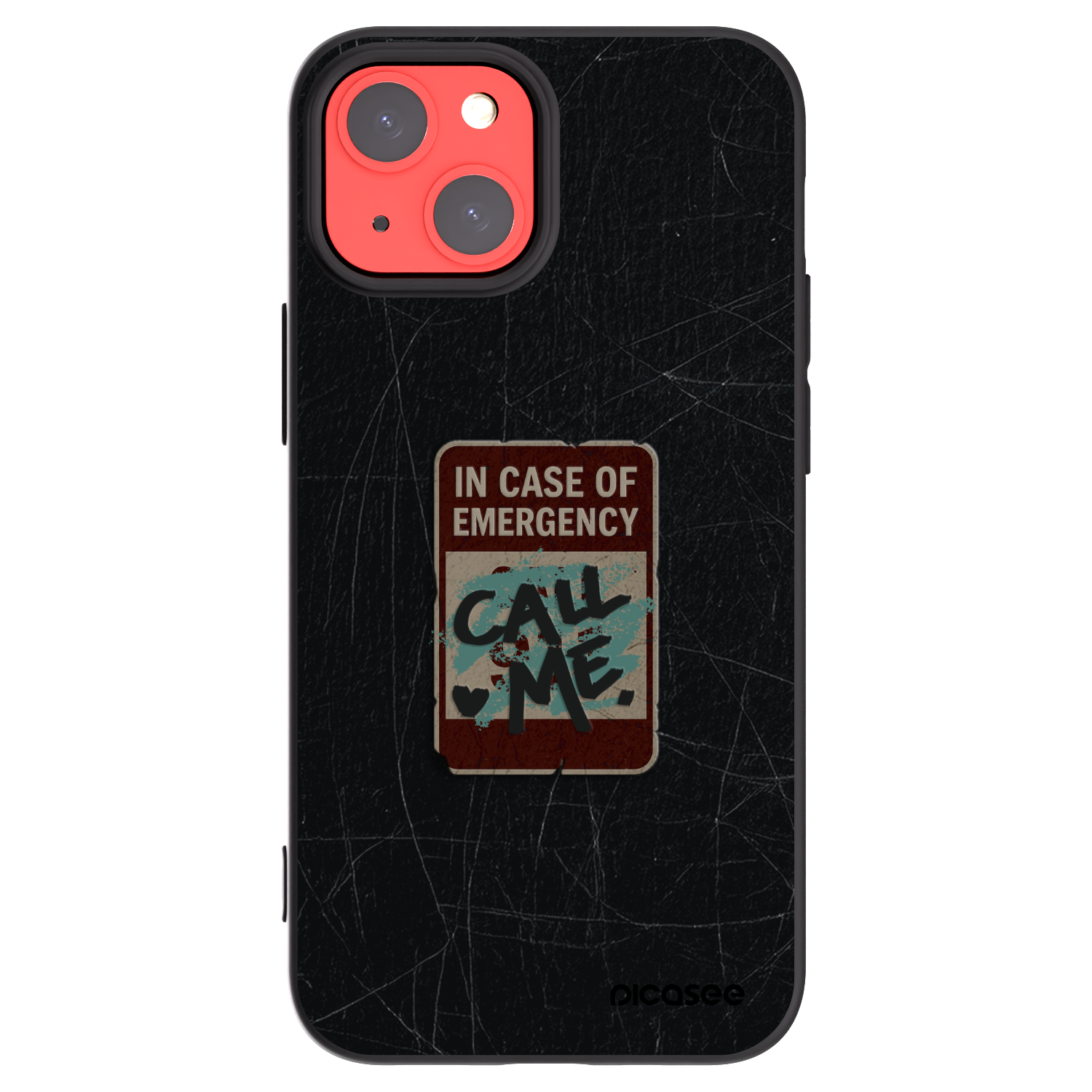Picasee silikónový čierny obal pre Apple iPhone 13 mini - EMERGENCY