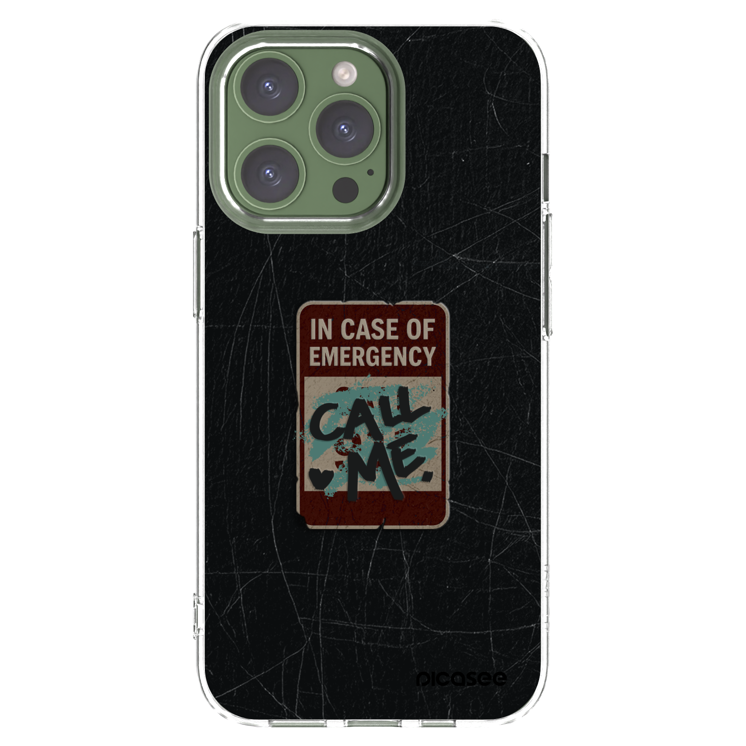 Picasee silikónový prehľadný obal pre Apple iPhone 13 Pro - EMERGENCY
