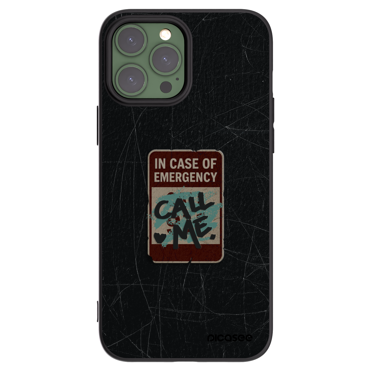 Silikónový čierny obal pre Apple iPhone 13 Pro Max - EMERGENCY