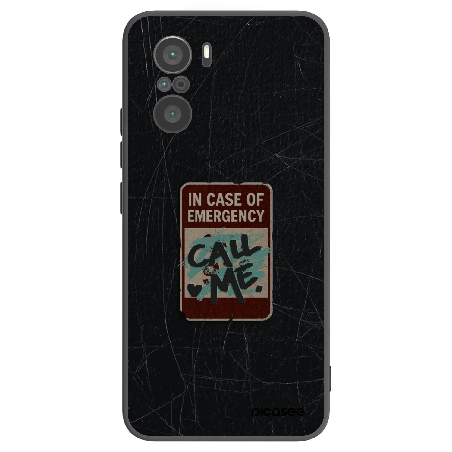 Picasee silikónový čierny obal pre Xiaomi Poco F3 - EMERGENCY