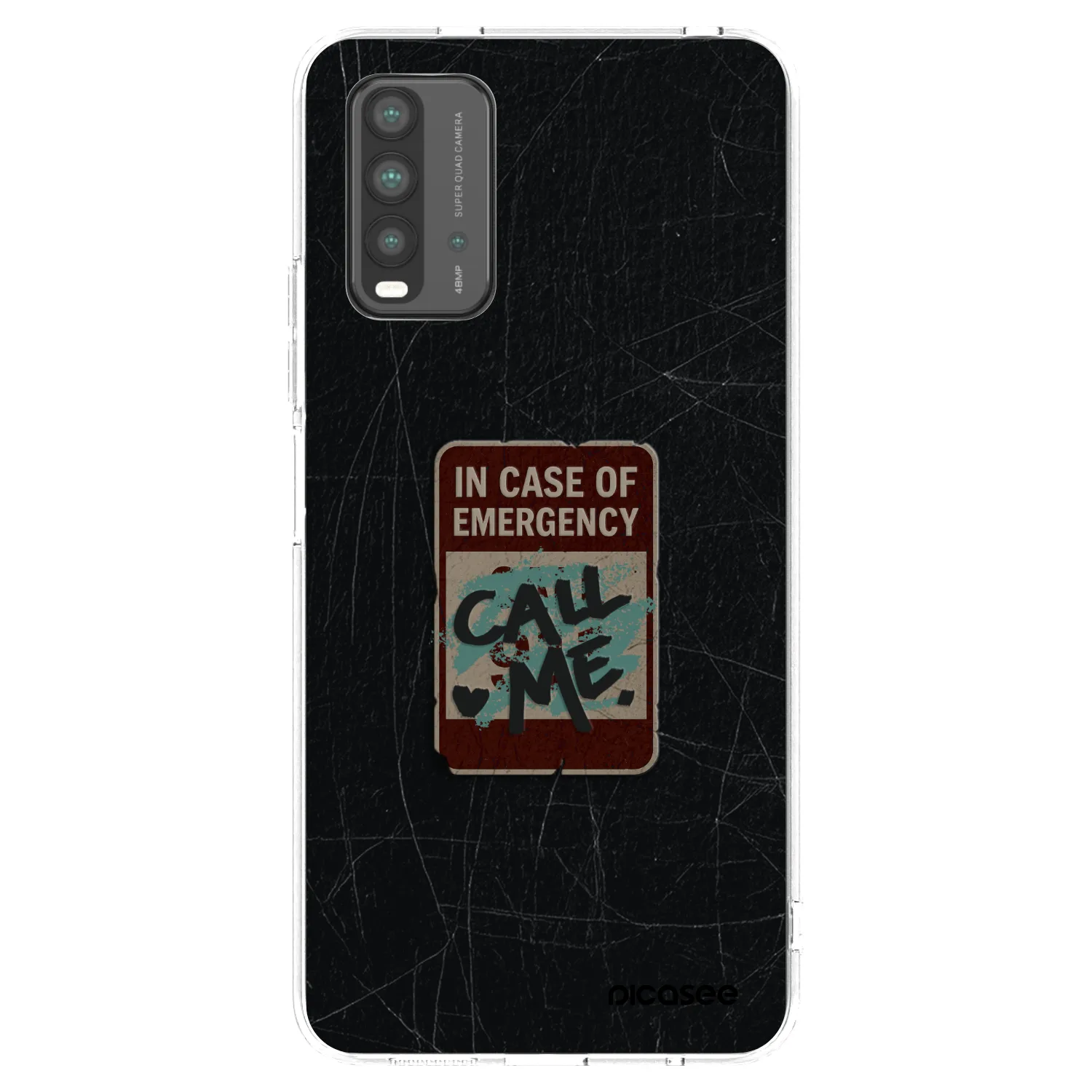 Picasee silikónový čierny obal pre Xiaomi Redmi 9T - EMERGENCY