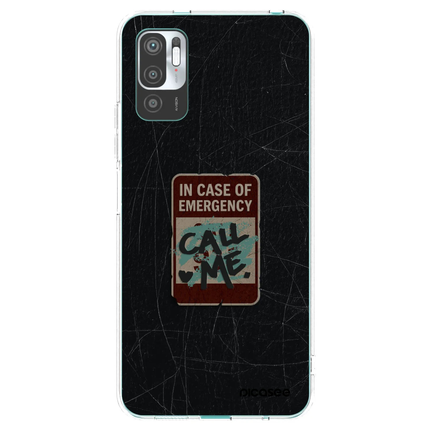 Picasee silikónový prehľadný obal pre Xiaomi Redmi Note 10 5G - EMERGENCY