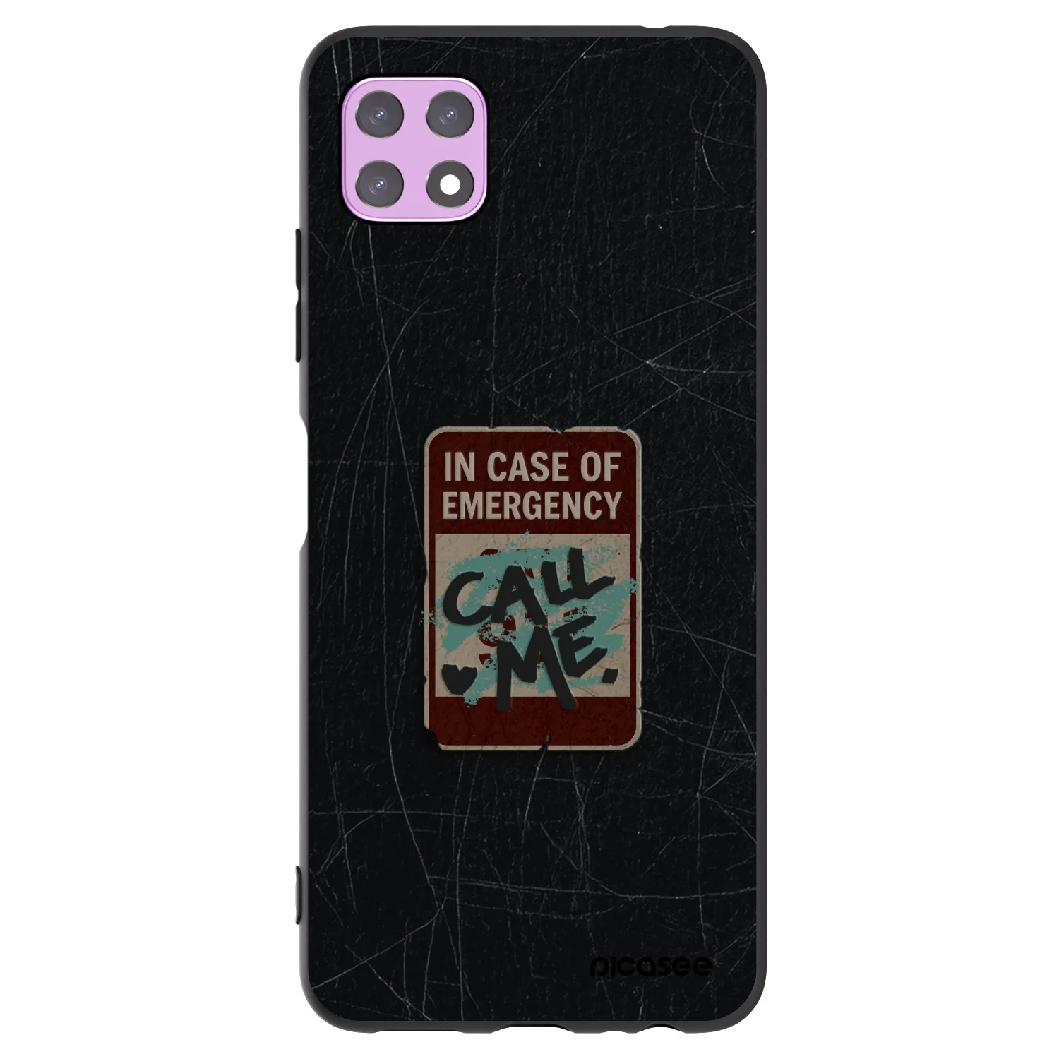 Picasee silikónový čierny obal pre Samsung Galaxy A22 A226B 5G - EMERGENCY