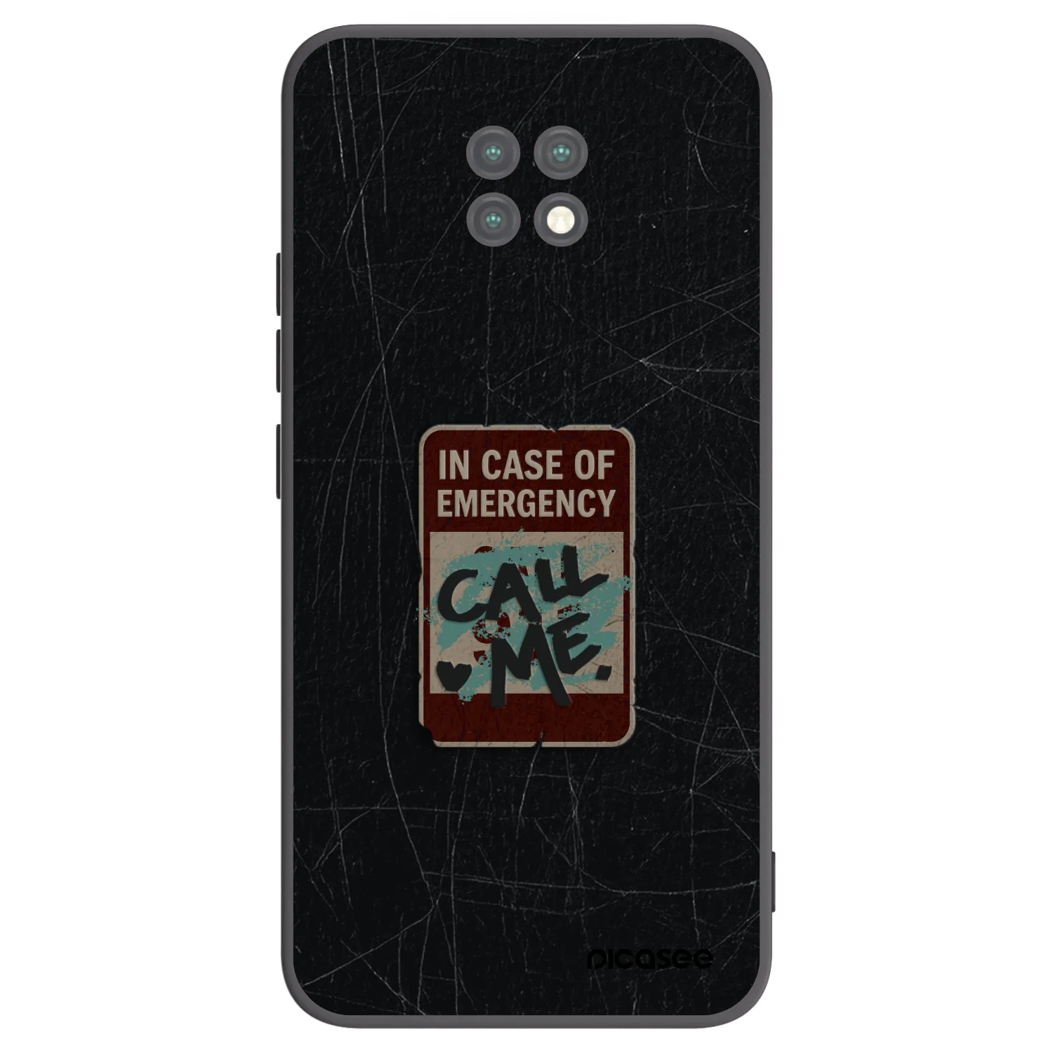 Picasee silikónový čierny obal pre Xiaomi Redmi Note 9T - EMERGENCY