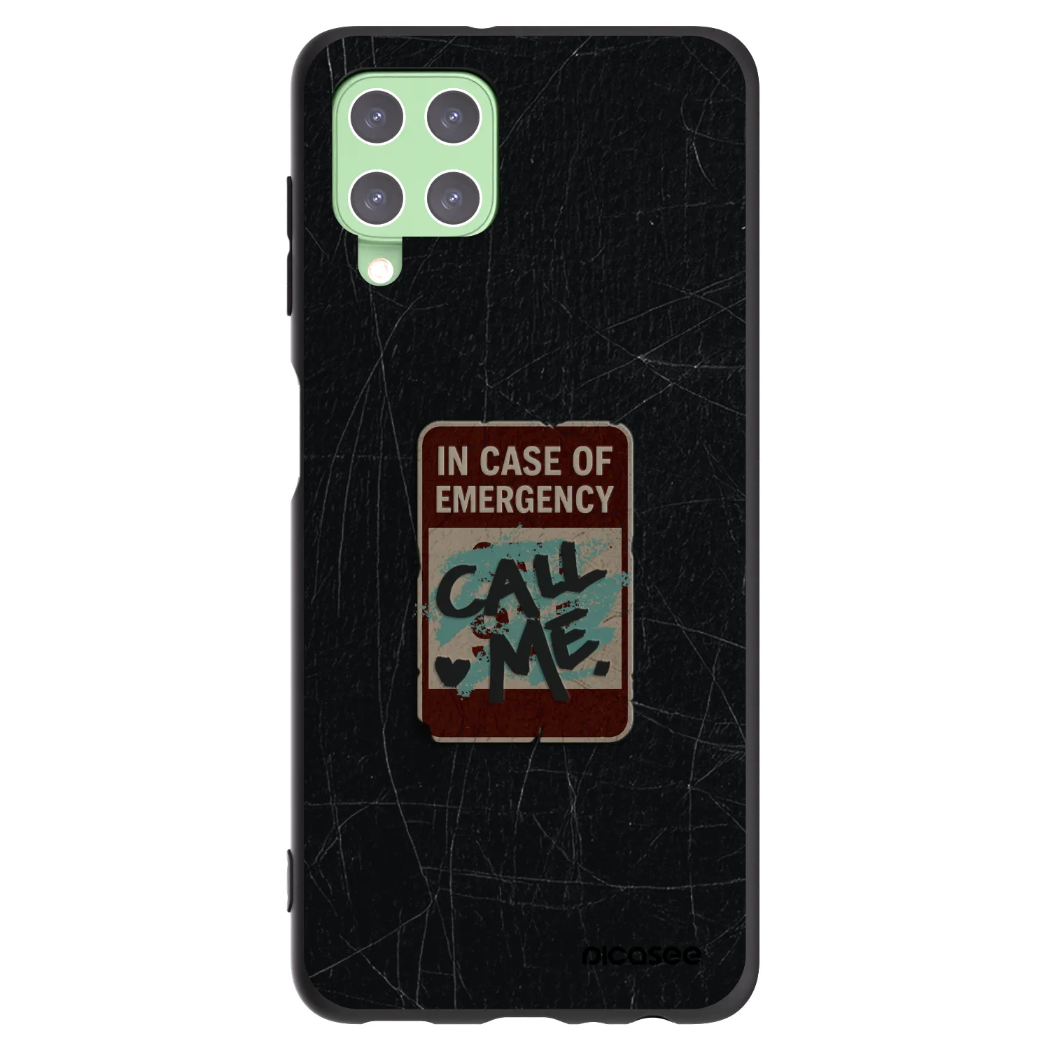 Picasee silikónový čierny obal pre Samsung Galaxy A22 A225F 4G - EMERGENCY