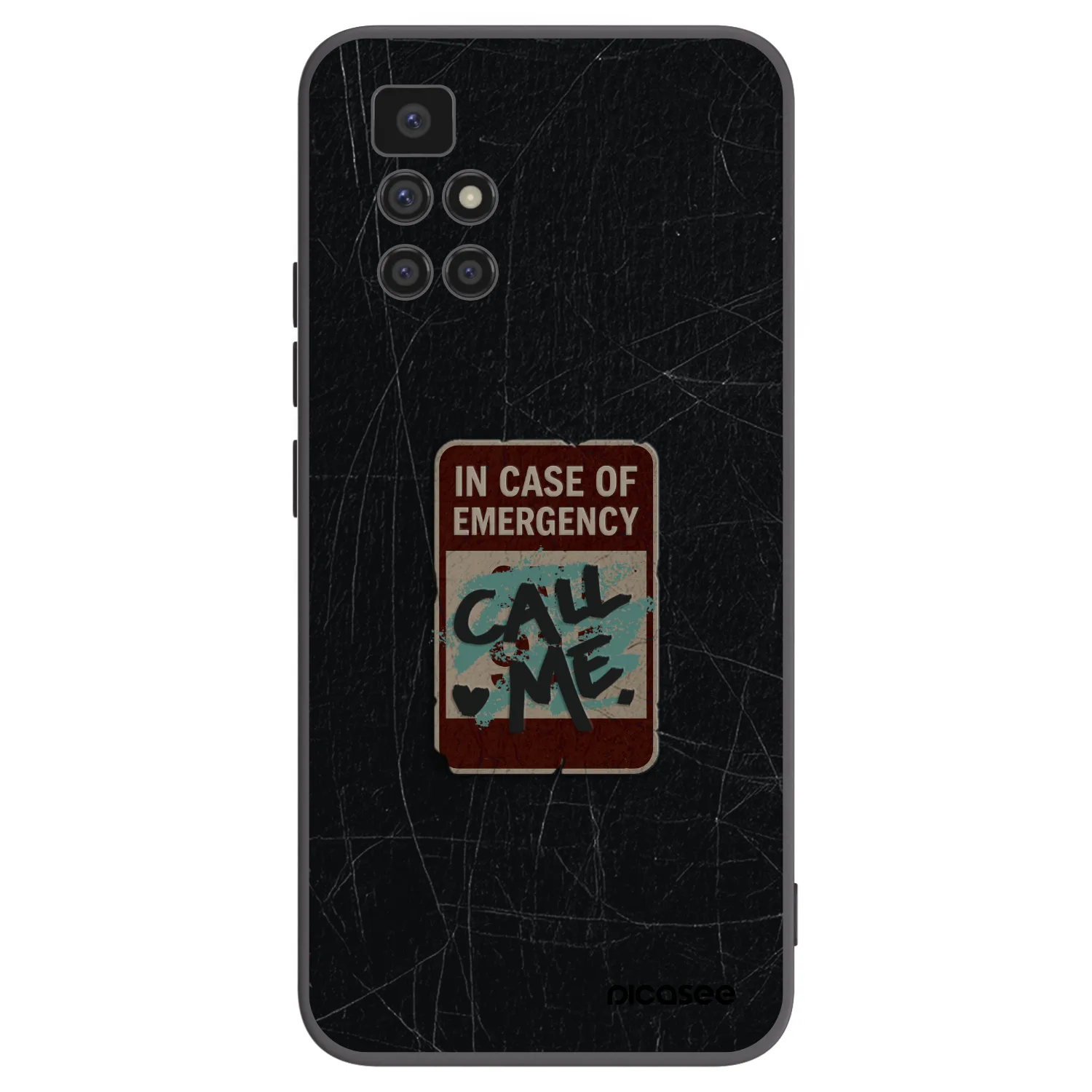 Picasee silikónový čierny obal pre Xiaomi Redmi 10 - EMERGENCY