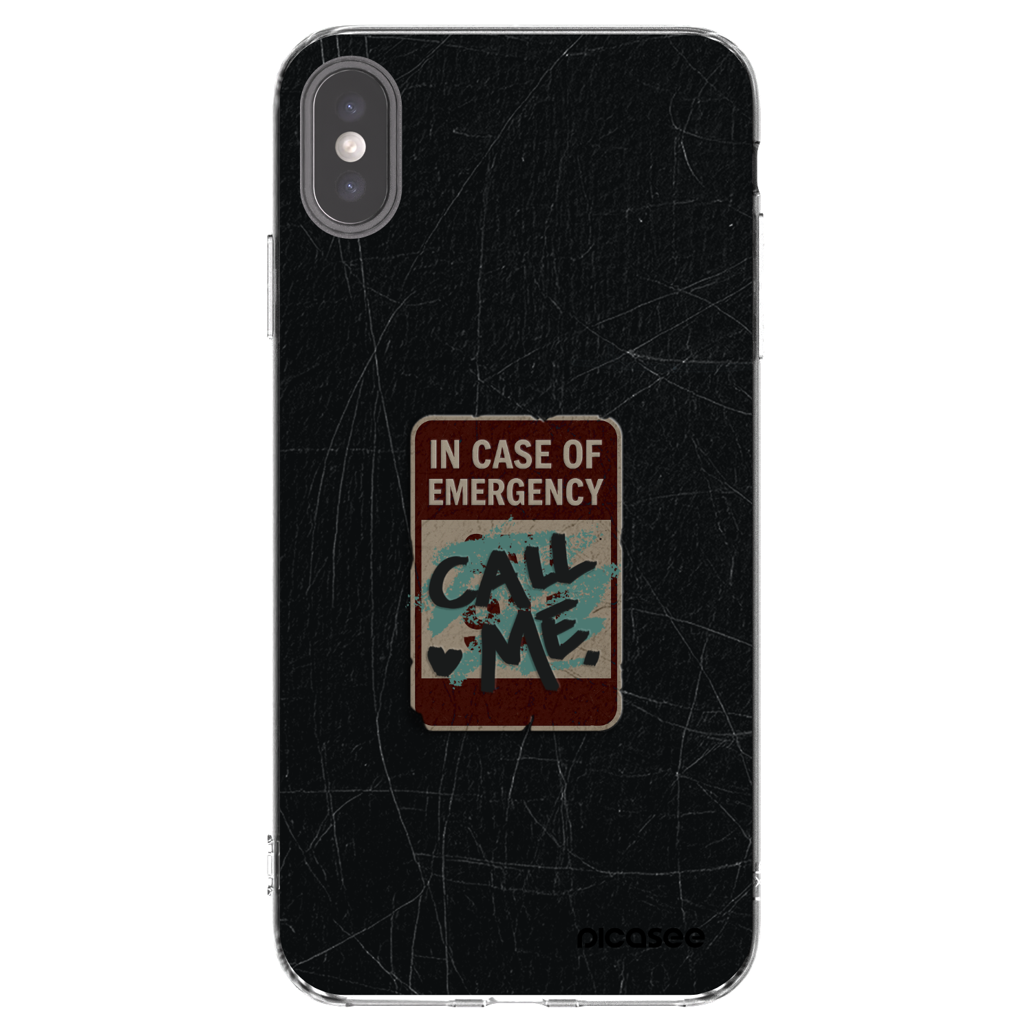 Picasee silikónový prehľadný obal pre Apple iPhone XS Max - EMERGENCY