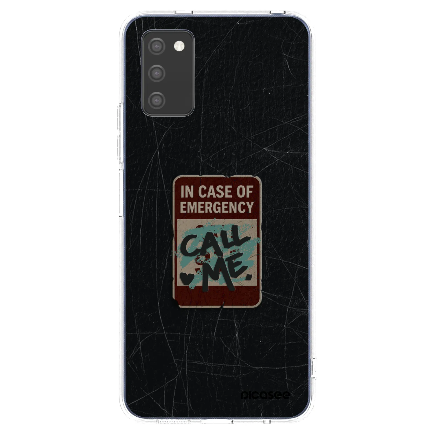 Picasee silikónový prehľadný obal pre Samsung Galaxy A03s A037G - EMERGENCY