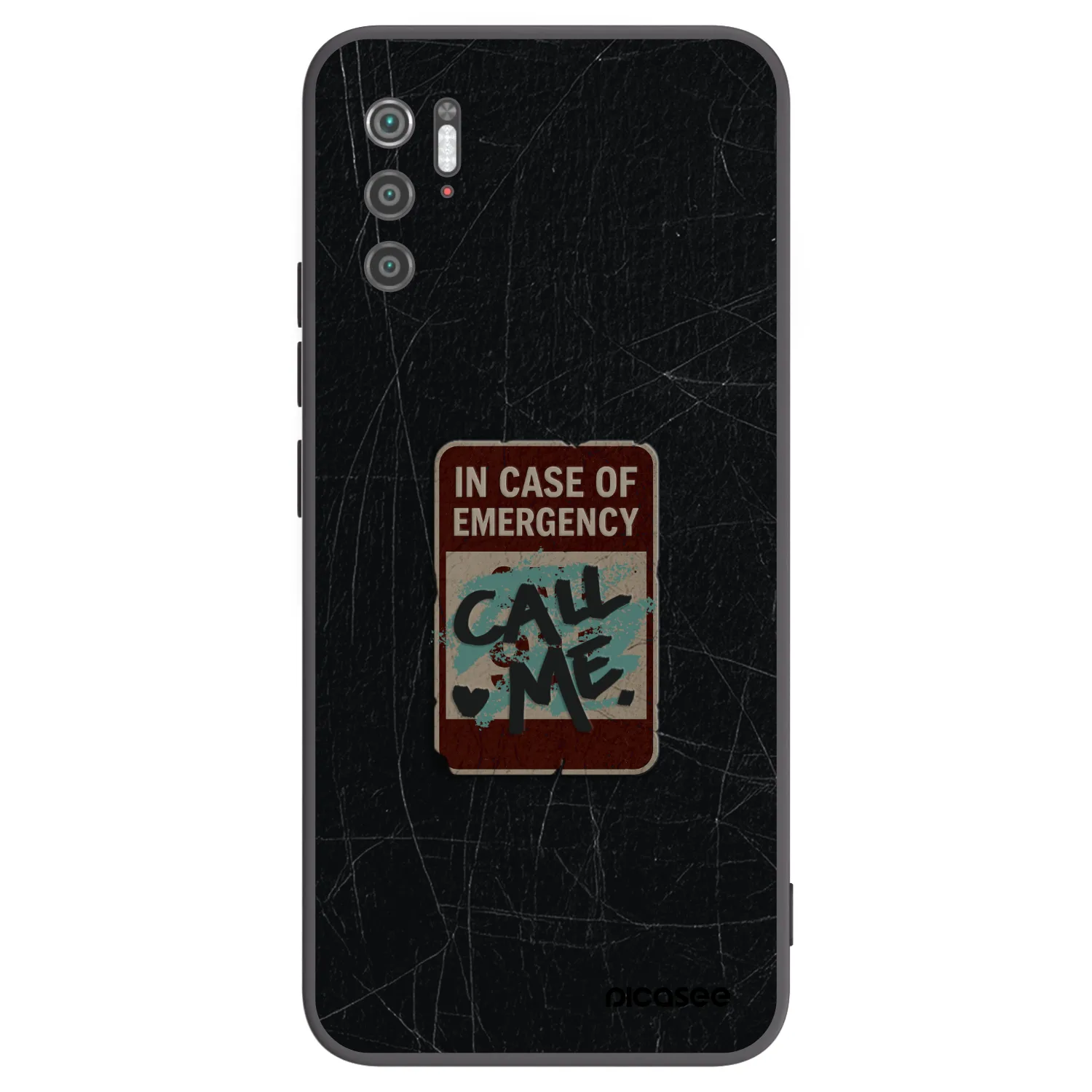 Picasee silikónový čierny obal pre Xiaomi Poco M3 Pro 5G - EMERGENCY