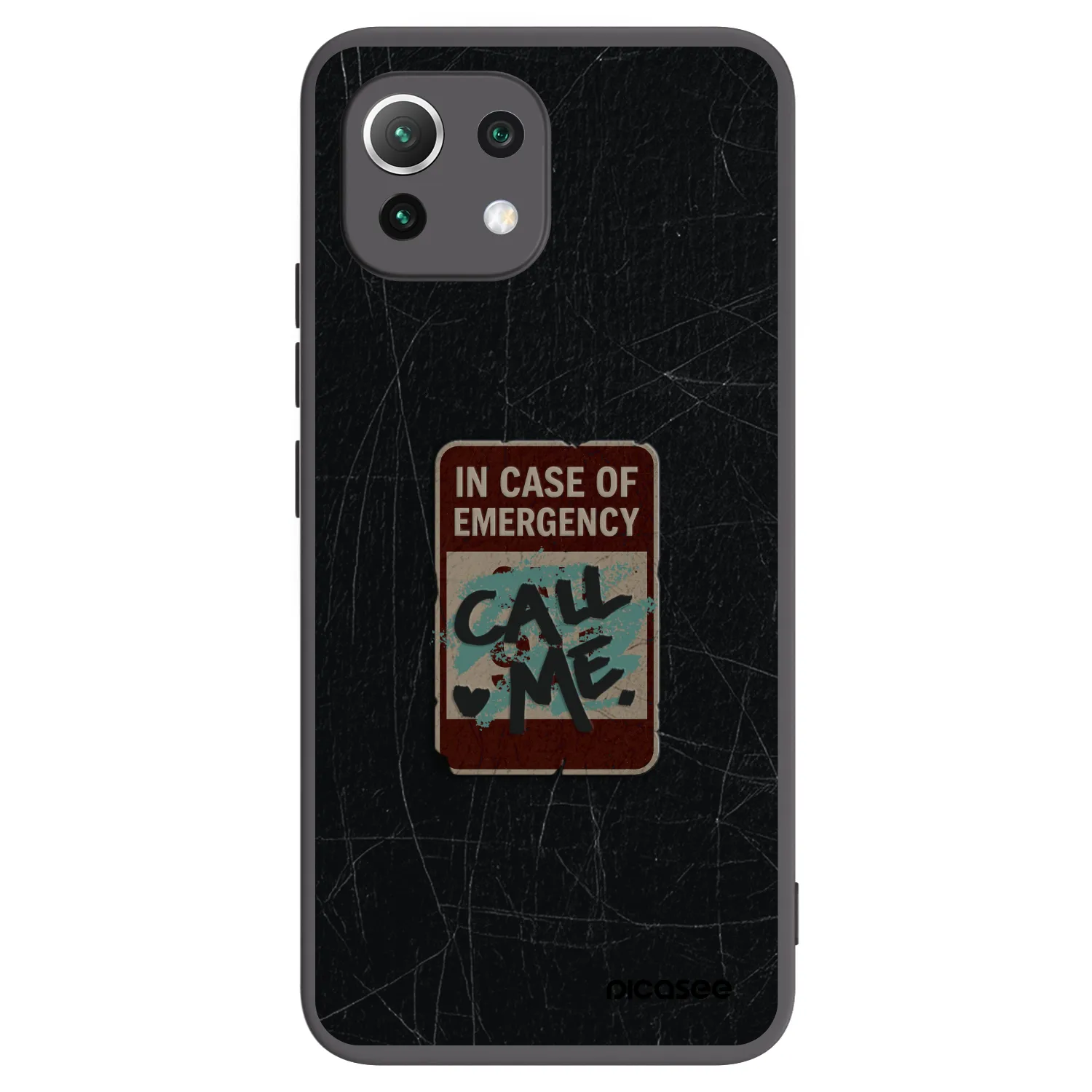 Picasee silikónový čierny obal pre Xiaomi 11 Lite 5G NE - EMERGENCY