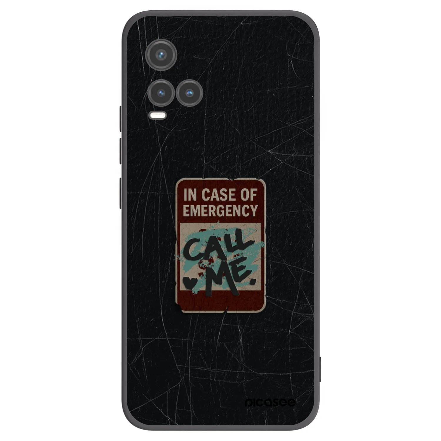 Picasee silikónový čierny obal pre Vivo Y33s - EMERGENCY
