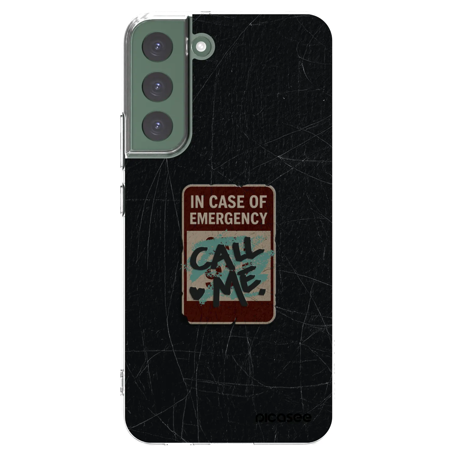 Picasee silikónový prehľadný obal pre Samsung Galaxy S22+ 5G - EMERGENCY