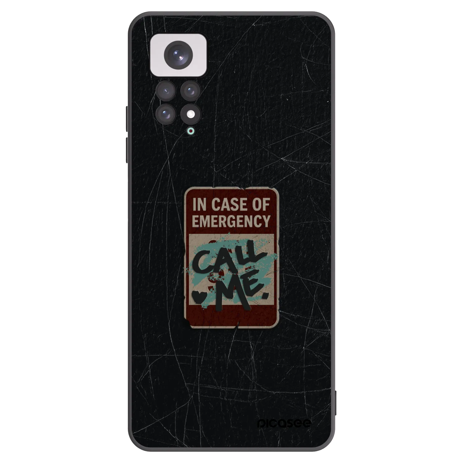Picasee silikónový čierny obal pre Xiaomi Redmi Note 11 - EMERGENCY