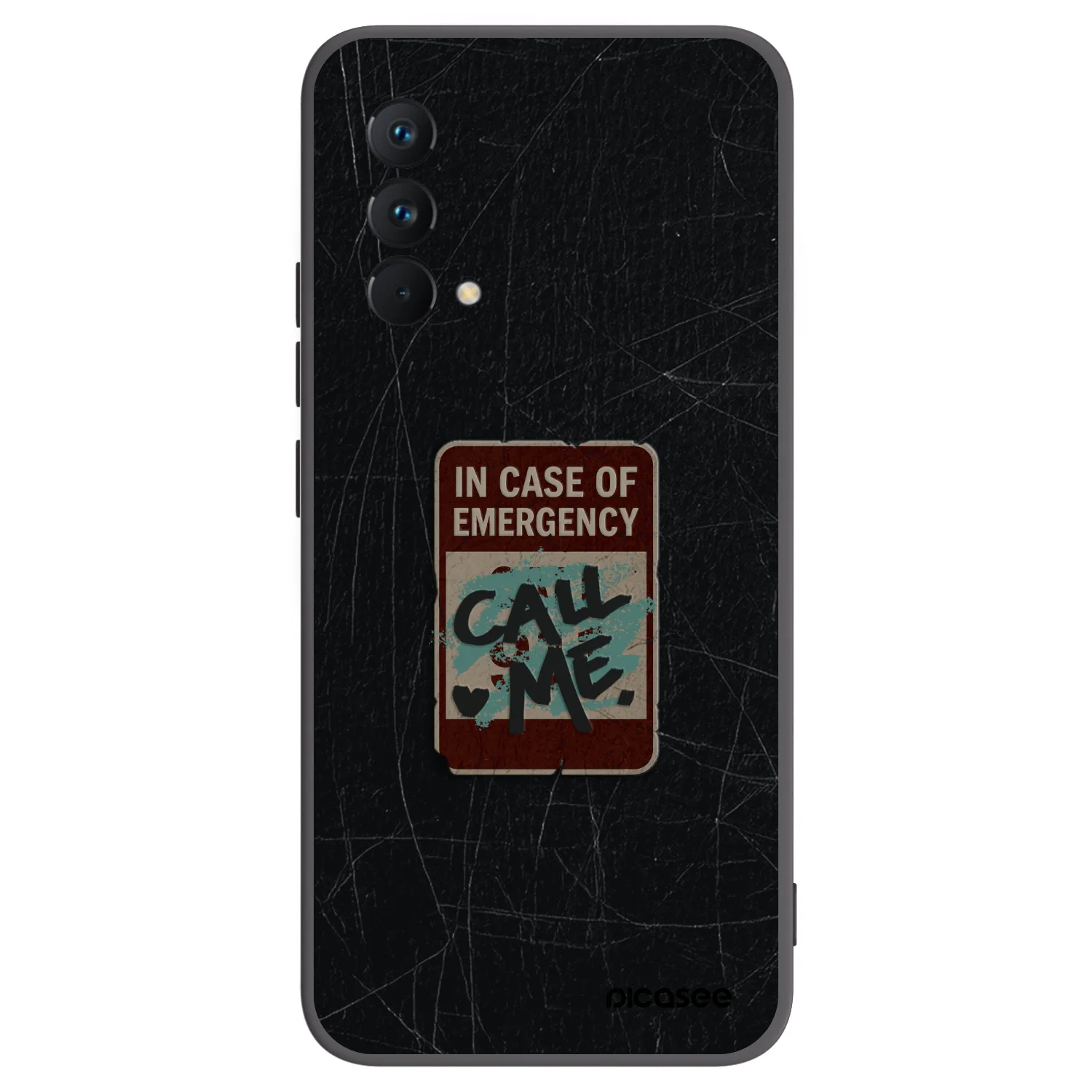 Picasee silikónový čierny obal pre Realme GT Master Edition 5G - EMERGENCY