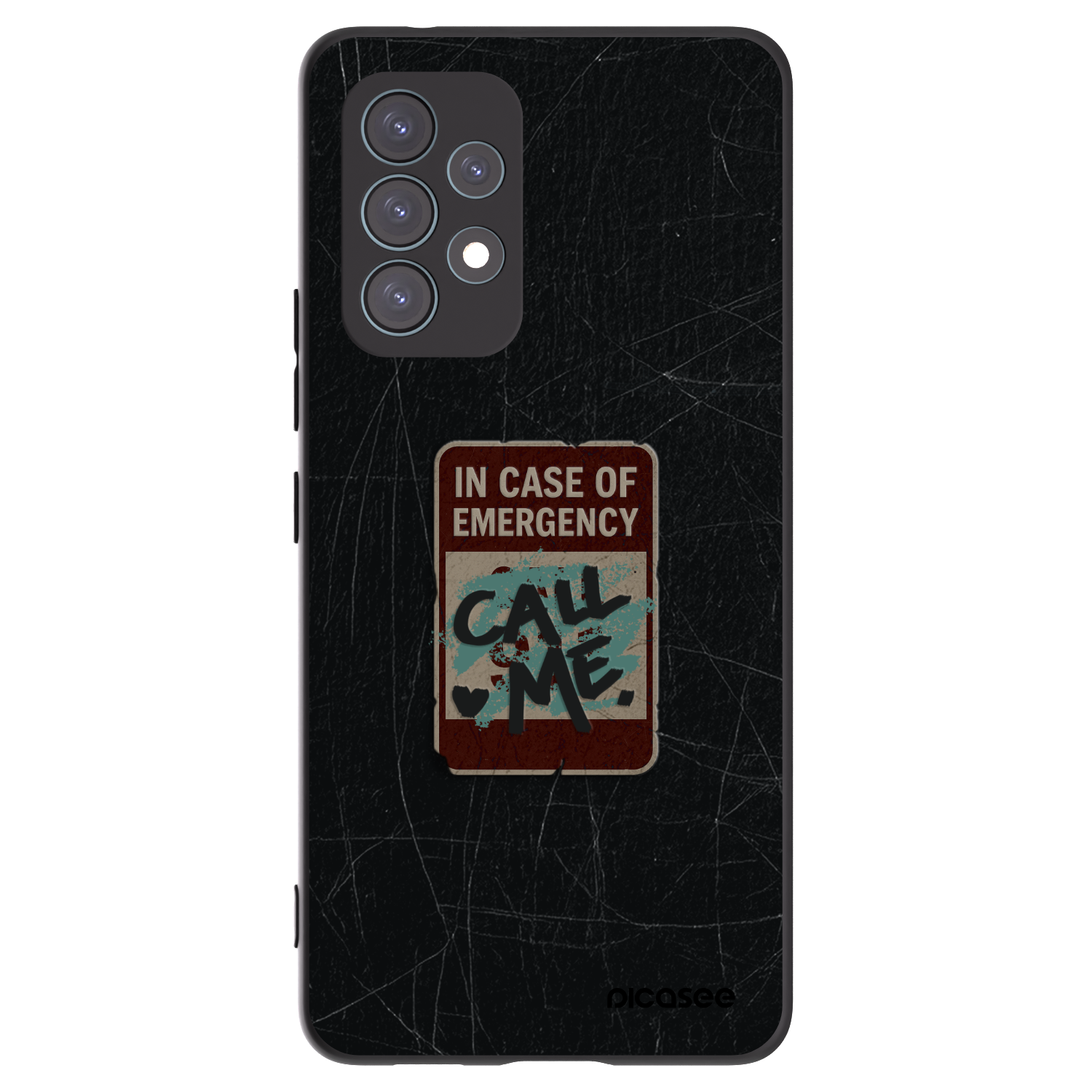 Picasee silikónový čierny obal pre Samsung Galaxy A53 5G A536 - EMERGENCY