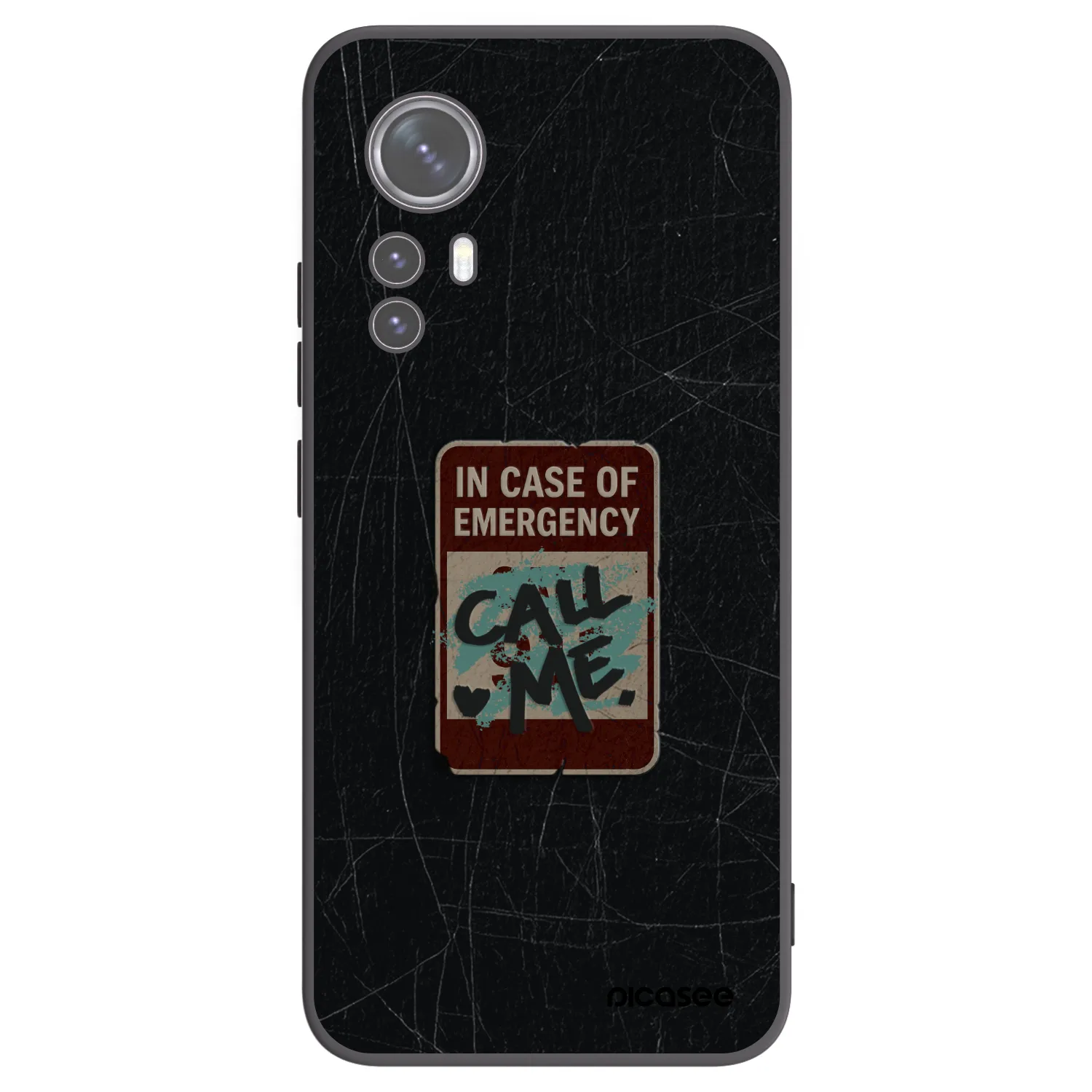Picasee silikónový čierny obal pre Xiaomi 12 - EMERGENCY