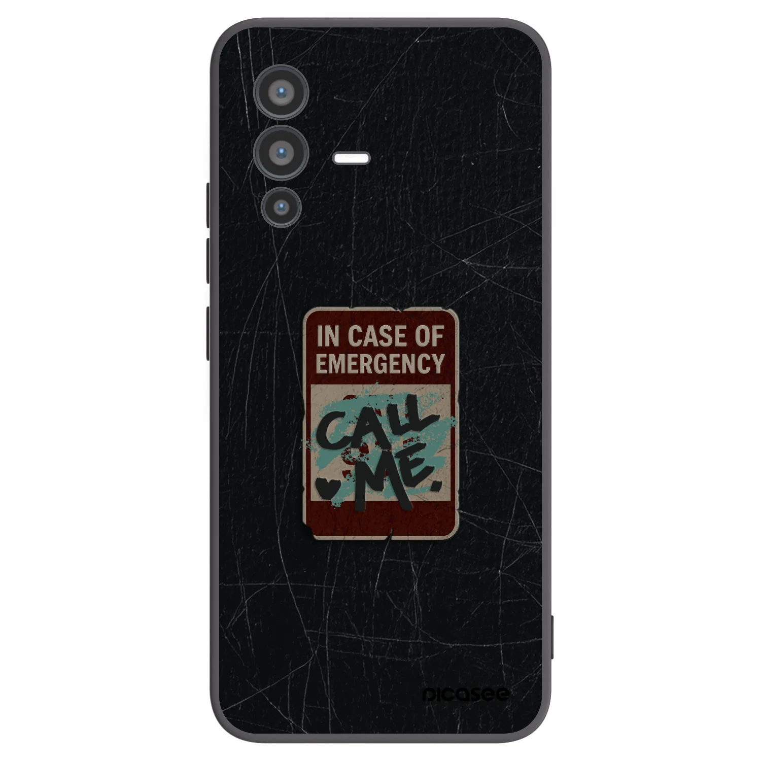 Picasee silikónový čierny obal pre Vivo V23 5G - EMERGENCY