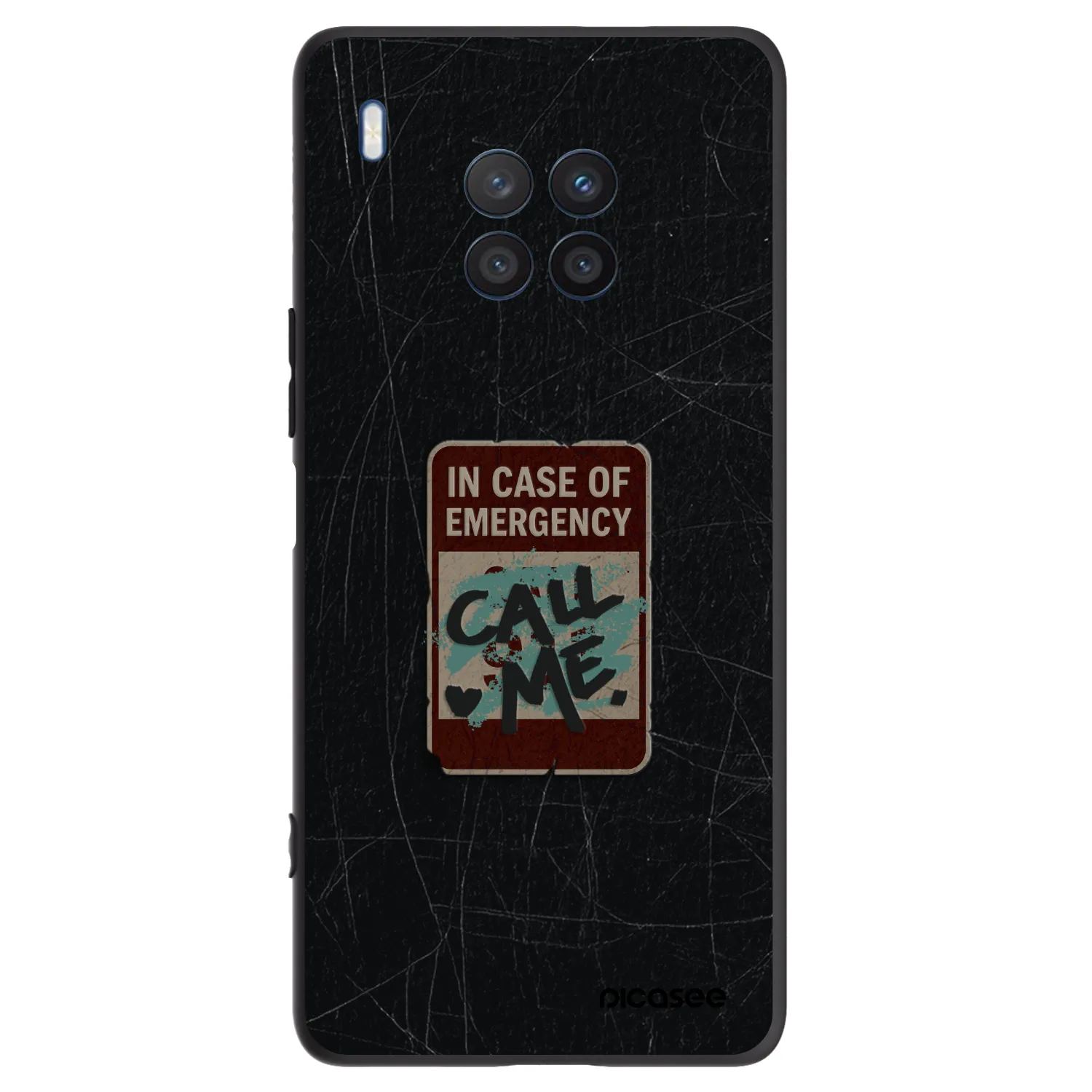 Picasee silikónový čierny obal pre Honor 50 Lite - EMERGENCY