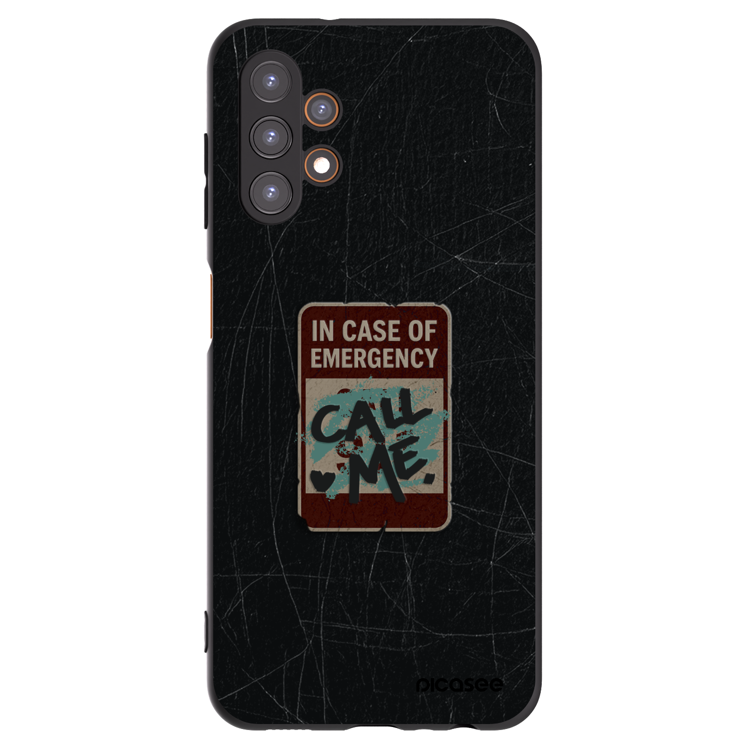 Picasee silikónový čierny obal pre Samsung Galaxy A13 4G A135 - EMERGENCY