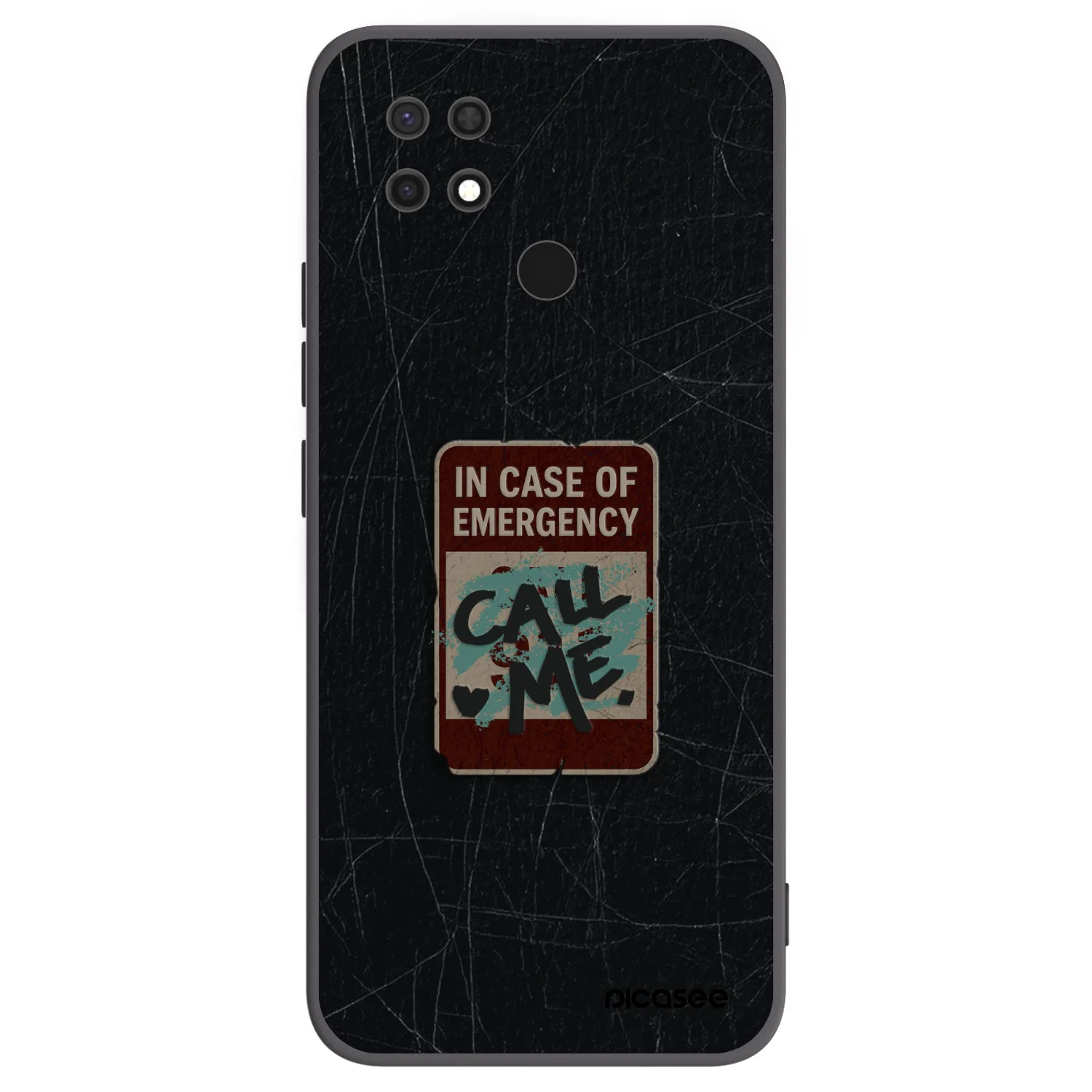 Picasee silikónový čierny obal pre Xiaomi Redmi 10C - EMERGENCY