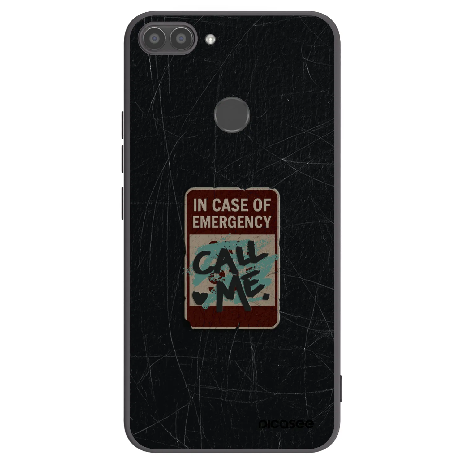 Picasee silikónový čierny obal pre Huawei P Smart - EMERGENCY
