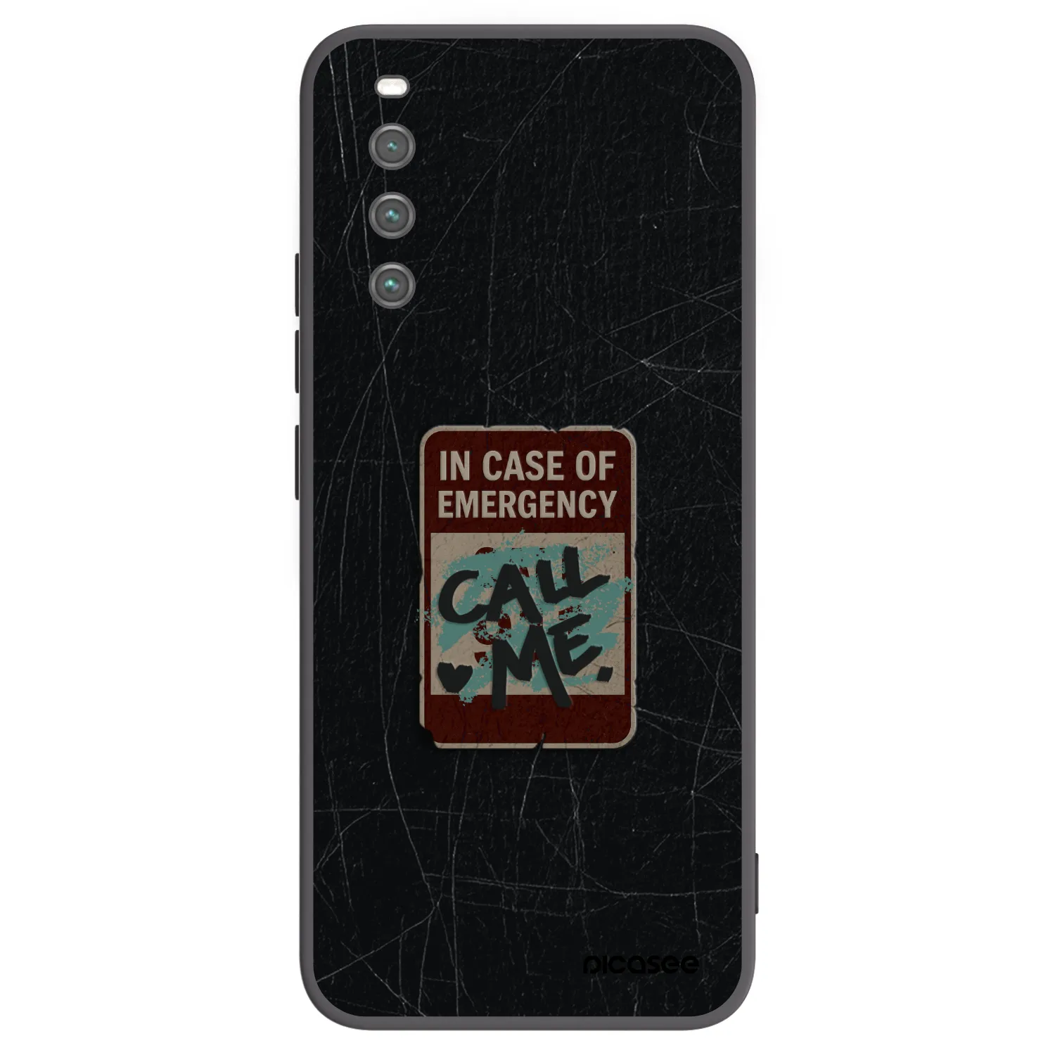 Picasee silikónový čierny obal pre Sony Xperia 10 IV 5G - EMERGENCY