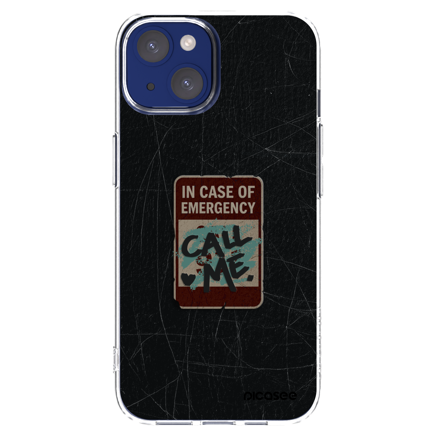 Silikónový prehľadný obal pre Apple iPhone 14 - EMERGENCY