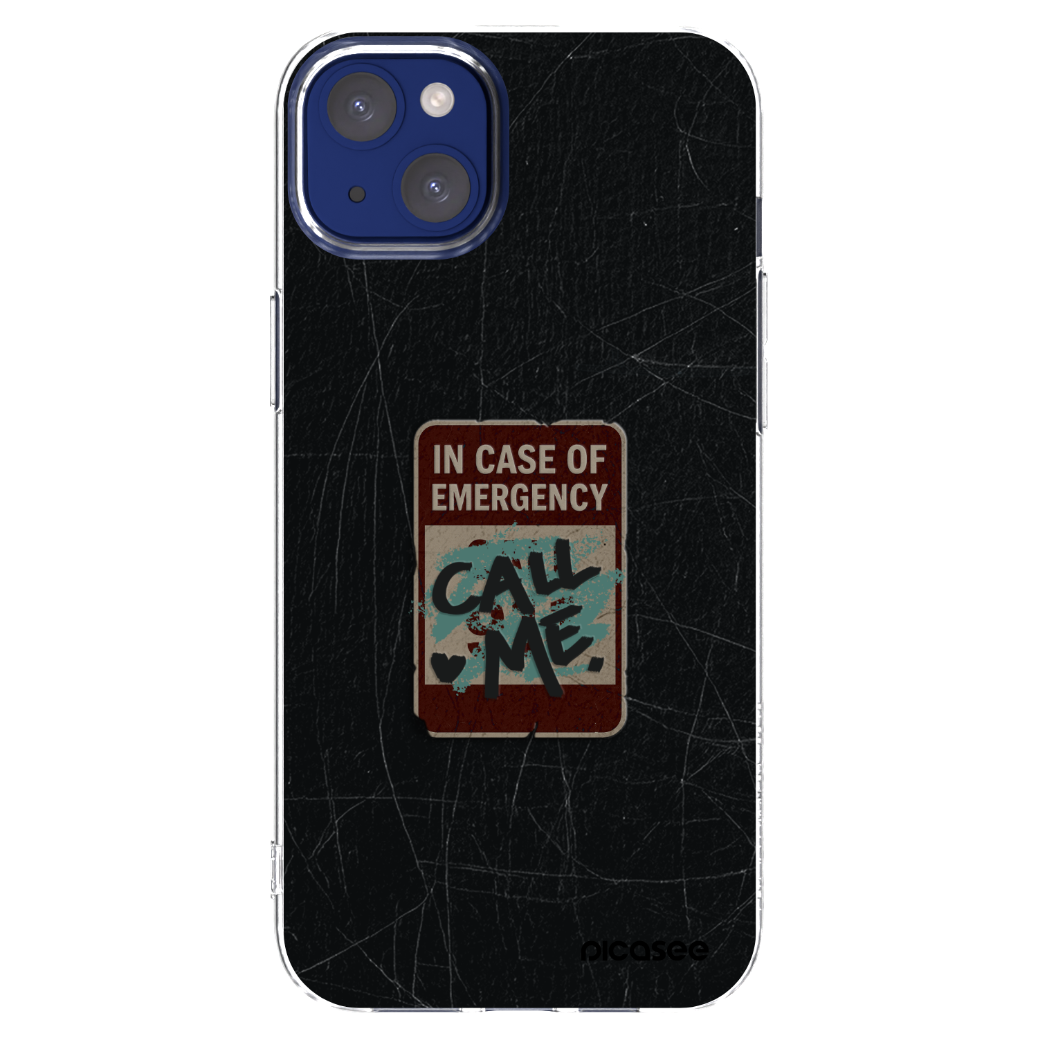 Picasee silikónový prehľadný obal pre Apple iPhone 14 Plus - EMERGENCY