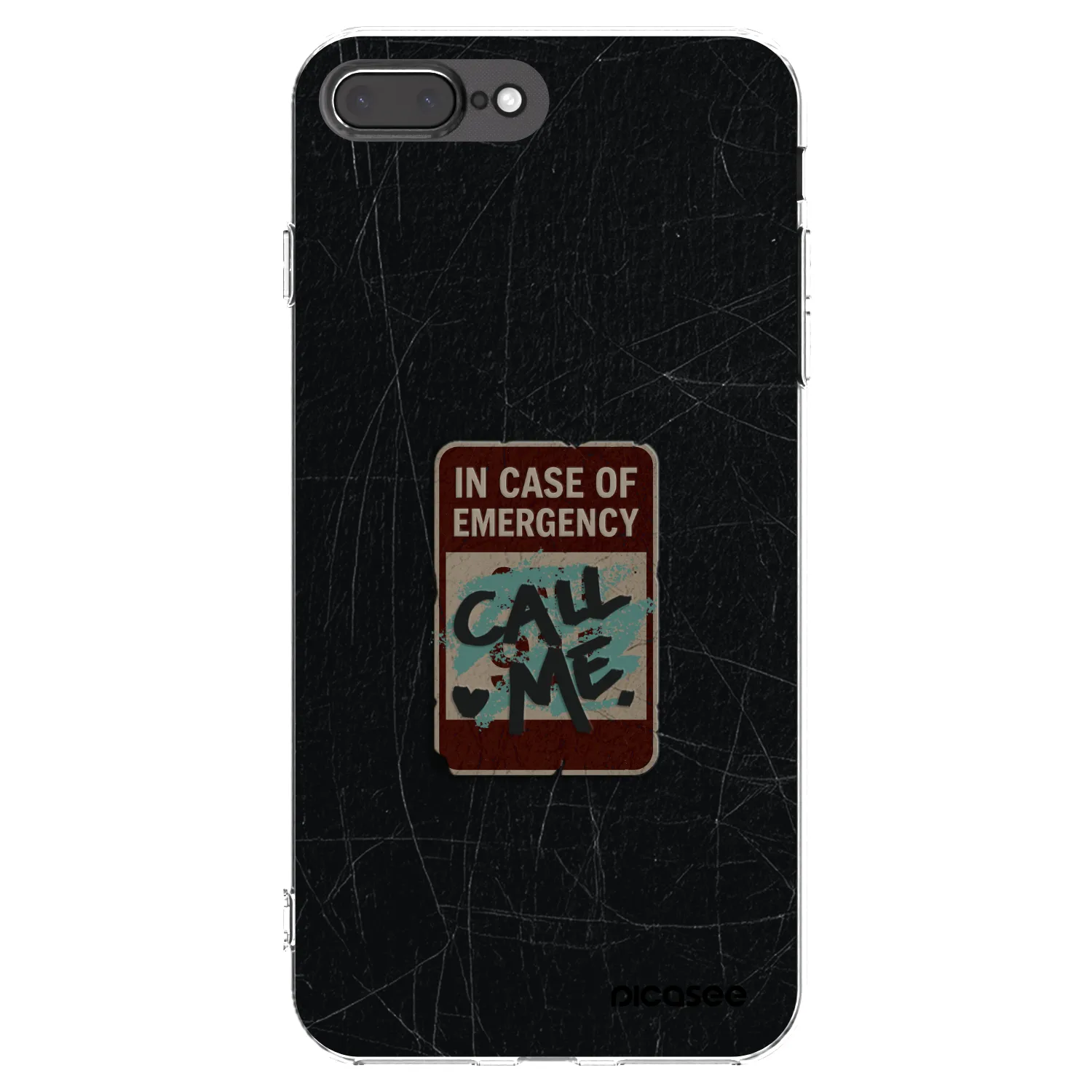 Picasee silikónový prehľadný obal pre Apple iPhone 8 Plus - EMERGENCY