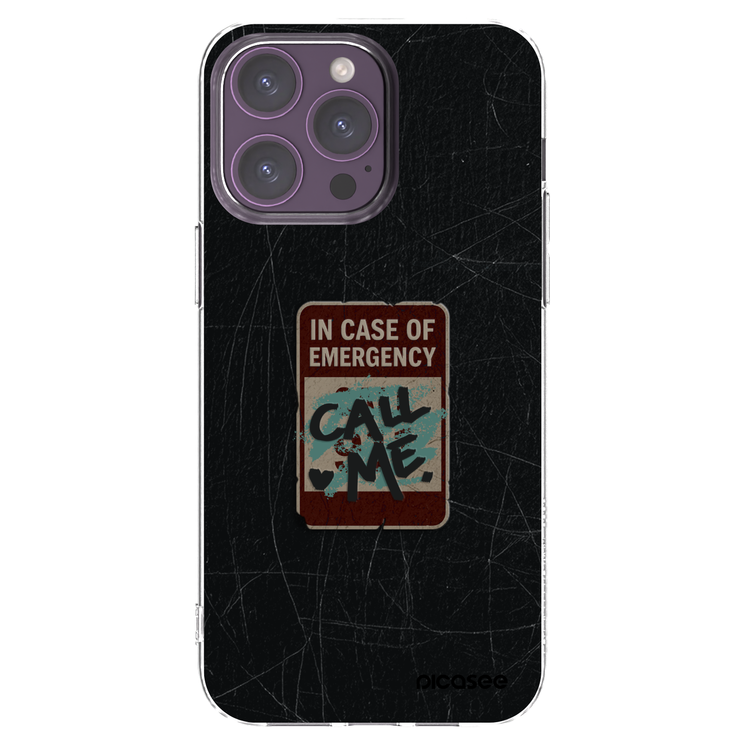 Picasee silikónový prehľadný obal pre Apple iPhone 14 Pro Max - EMERGENCY