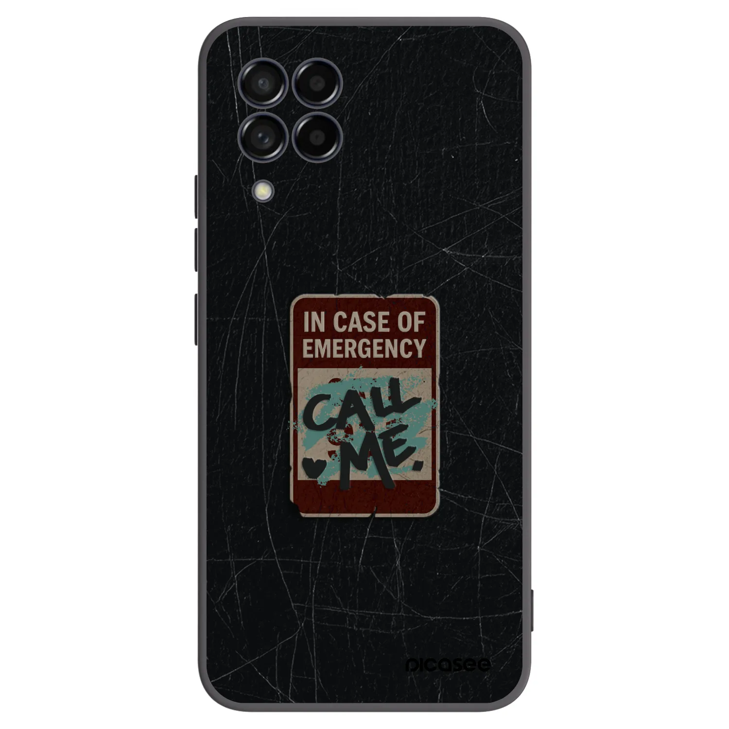 Picasee silikónový čierny obal pre Samsung Galaxy M53 5G - EMERGENCY