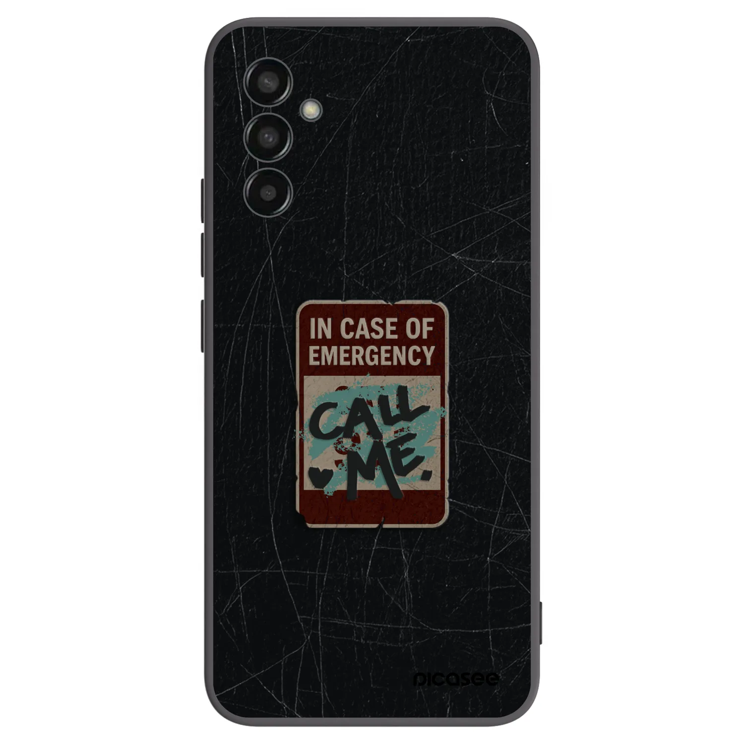Picasee silikónový čierny obal pre Samsung Galaxy M13 M135F - EMERGENCY