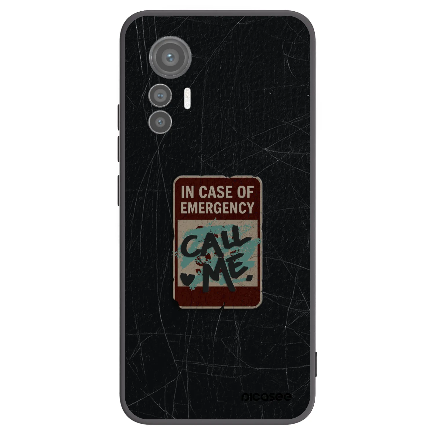 Picasee silikónový čierny obal pre Xiaomi 12 Lite - EMERGENCY