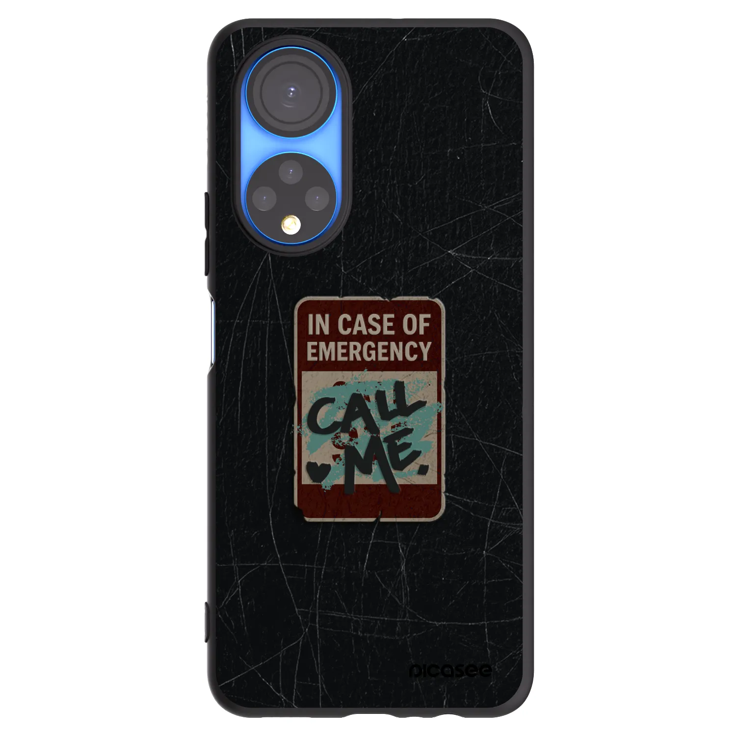 Picasee silikónový čierny obal pre Honor X7 - EMERGENCY