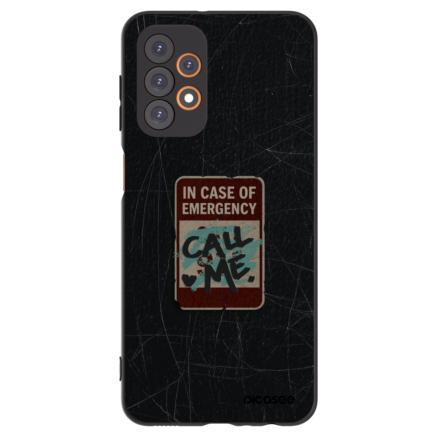 Picasee silikónový čierny obal pre Samsung Galaxy A23 A235F 4G - EMERGENCY