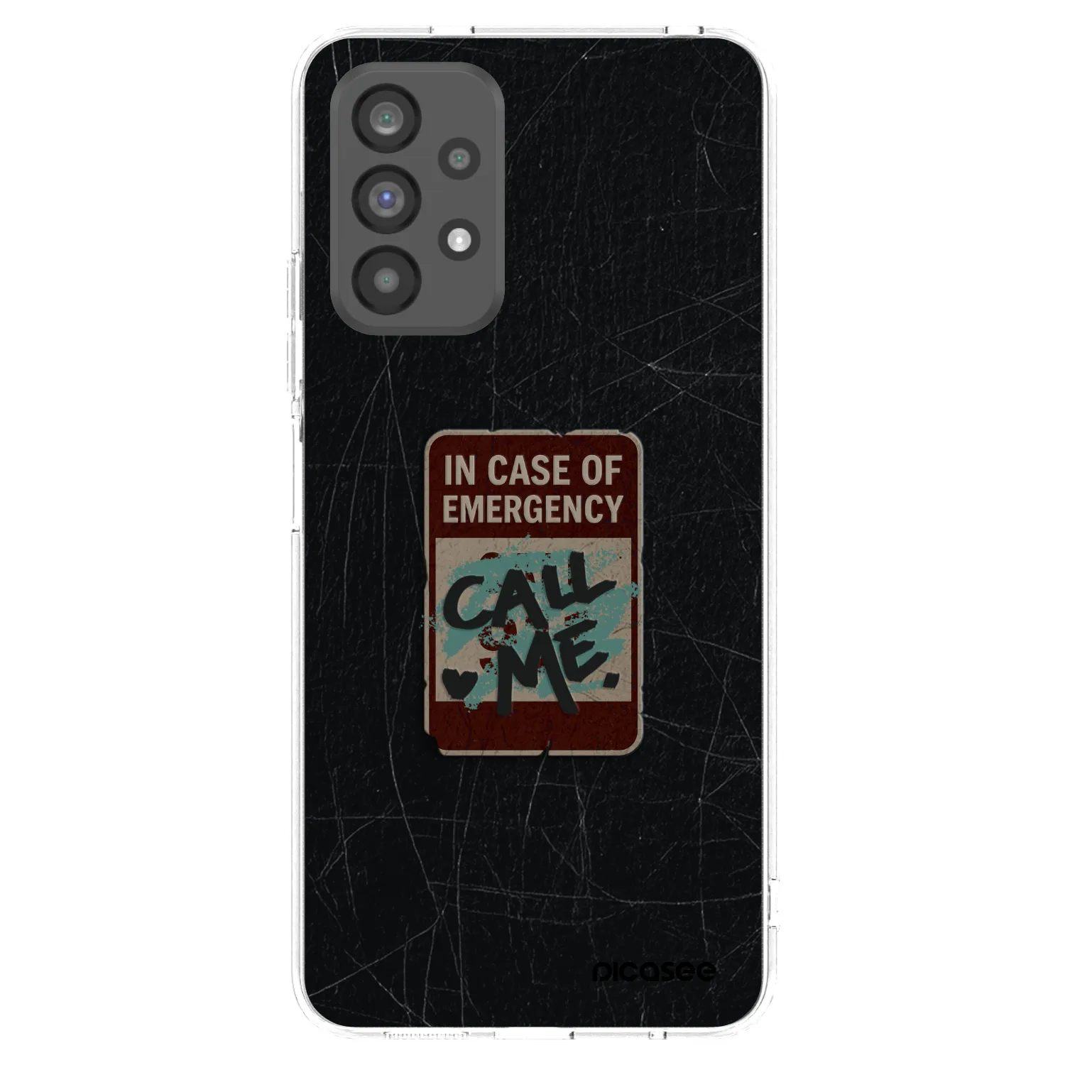 Picasee silikónový prehľadný obal pre Samsung Galaxy A73 5G - EMERGENCY