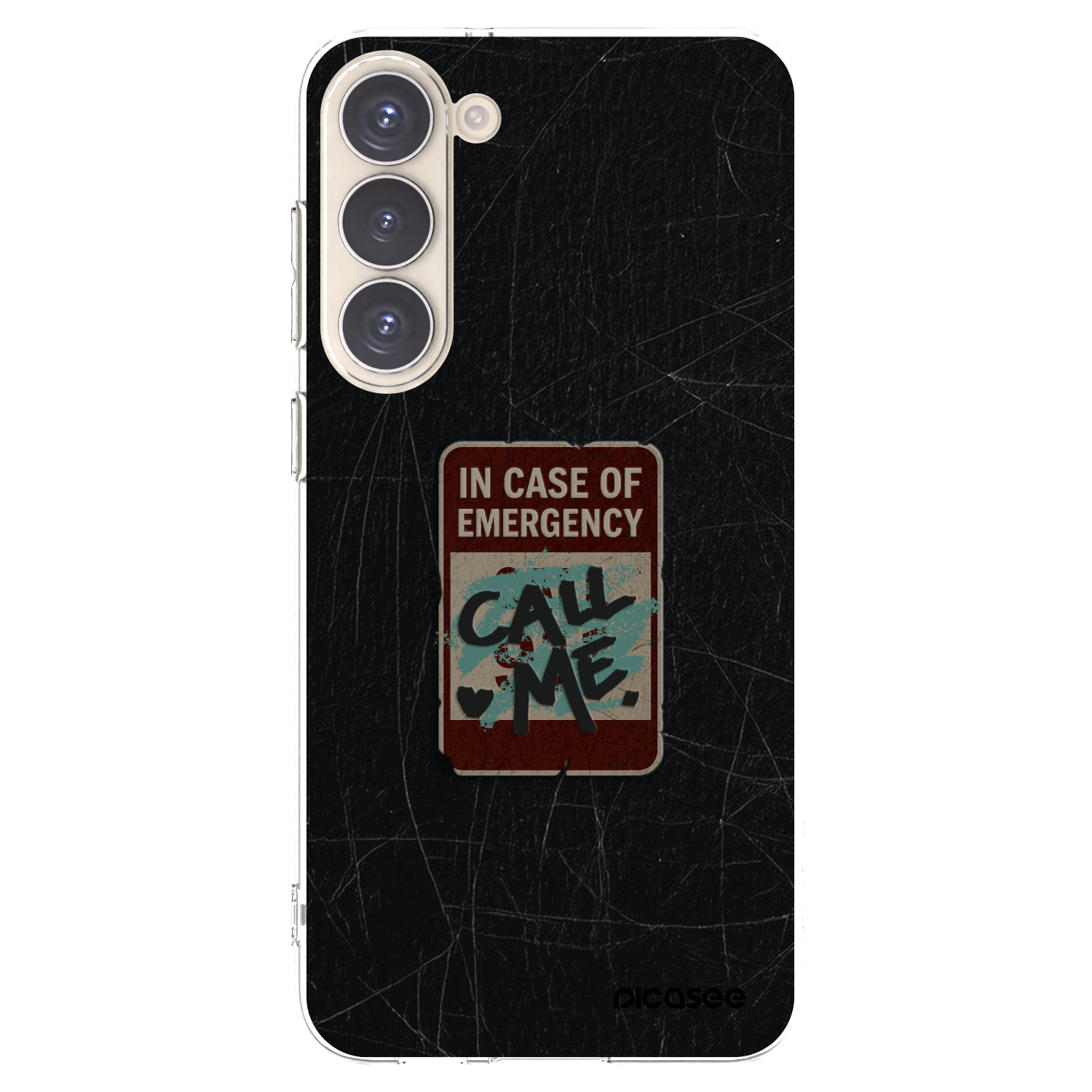 Picasee silikónový prehľadný obal pre Samsung Galaxy S23+ 5G - EMERGENCY